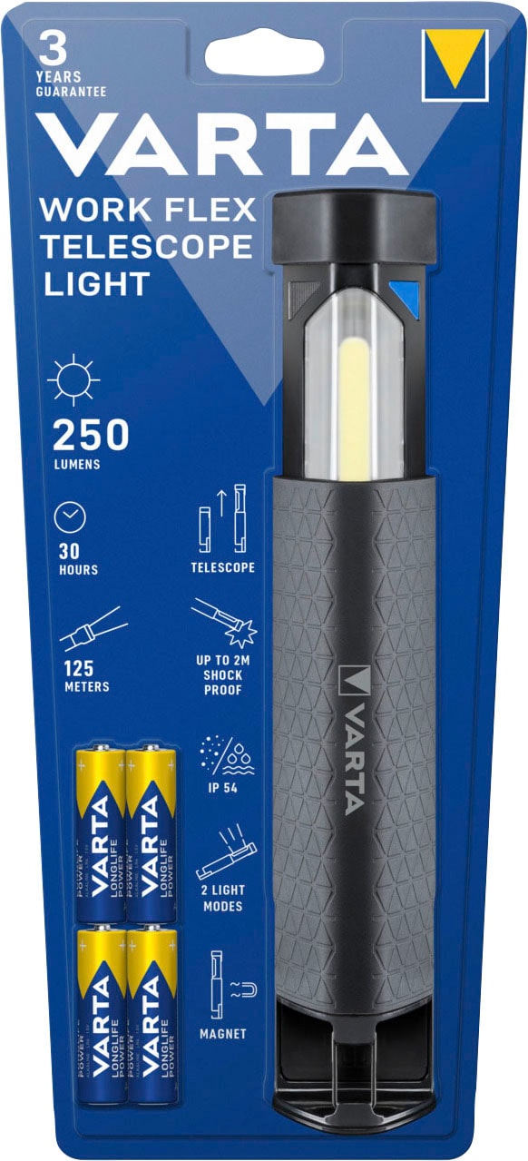 VARTA Taschenlampe »Work Flex® Telescope Light«, (1 St.)