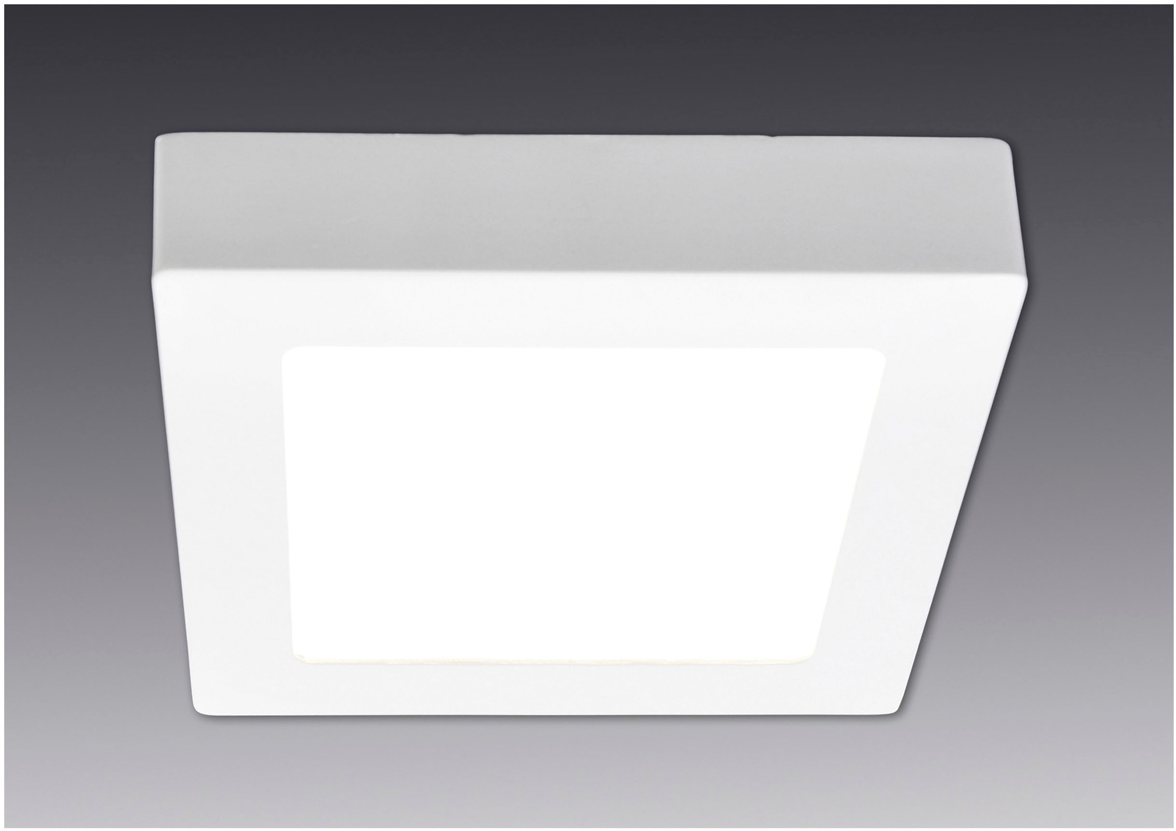 näve LED Panel »Dimplex«, 1 flammig, Leuchtmittel LED-Modul | LED fest integriert, Aufbaupanel weiß, dimmbar, Phasenabschnitt, Maße: s: 30x30cm, h:3,5cm