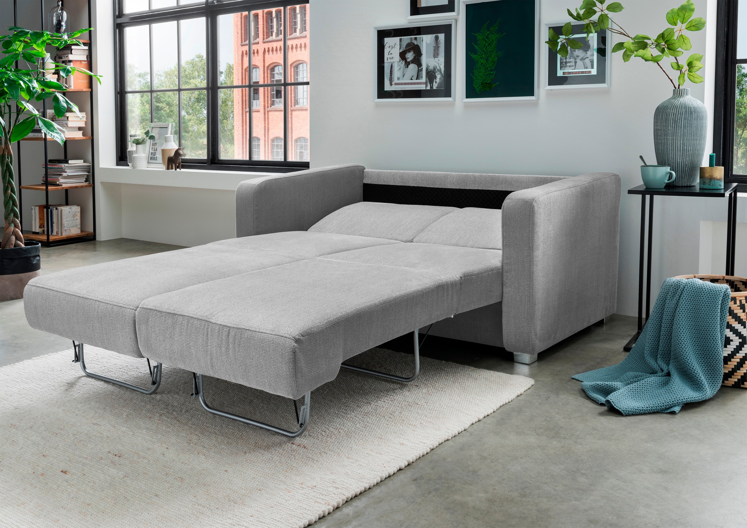 Thumbnail - Home affaire Schlafsofa "Mia Problemlöser Sofa, Einzelauszug, Bettsofa, zeitlos und bequem" mit 2 Einzelauszügen als Län...