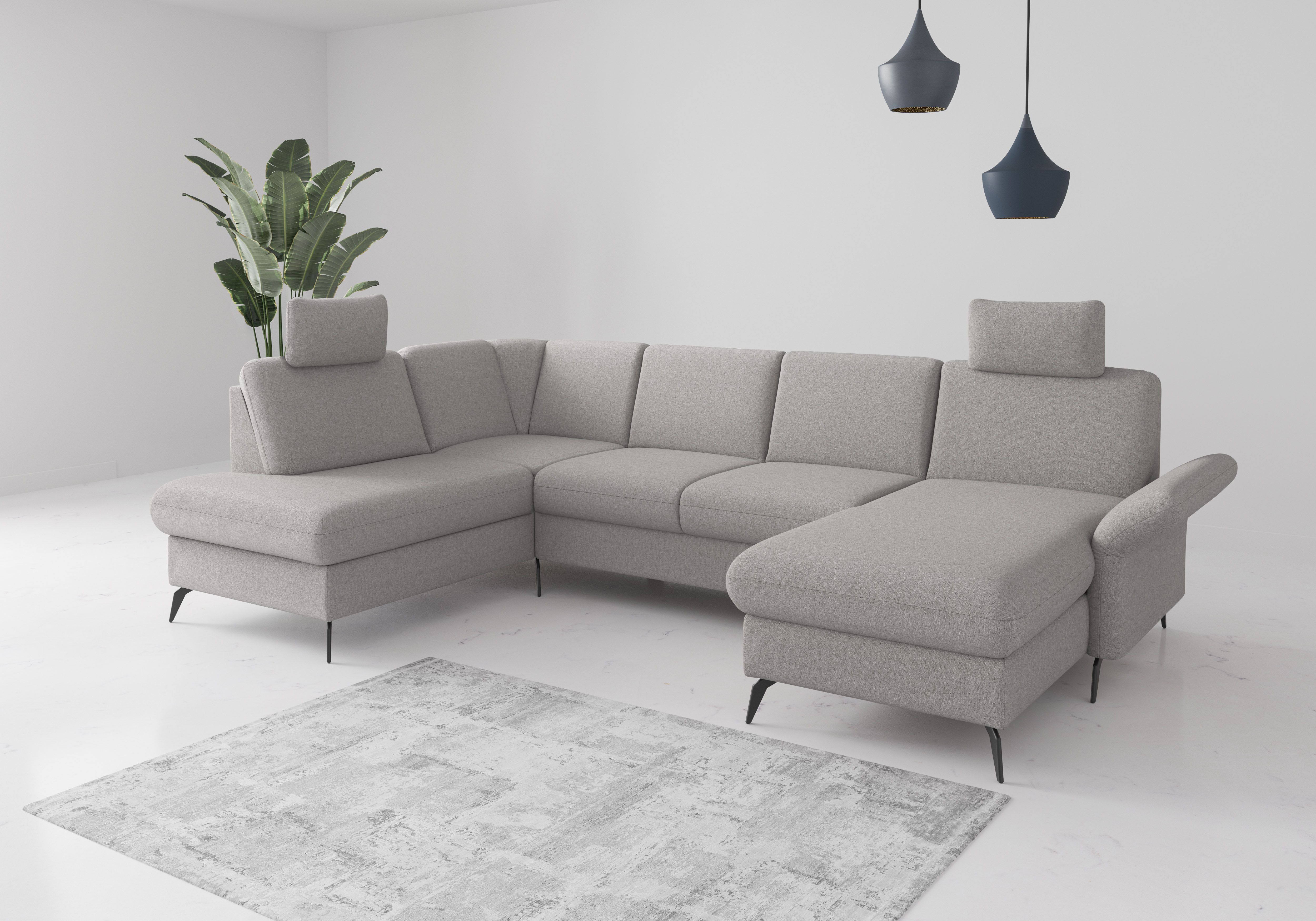OTTO home Wohnlandschaft "Rochelle" wahlweise mit Schlaffunktion, Bettkasten und Armteilverstellung