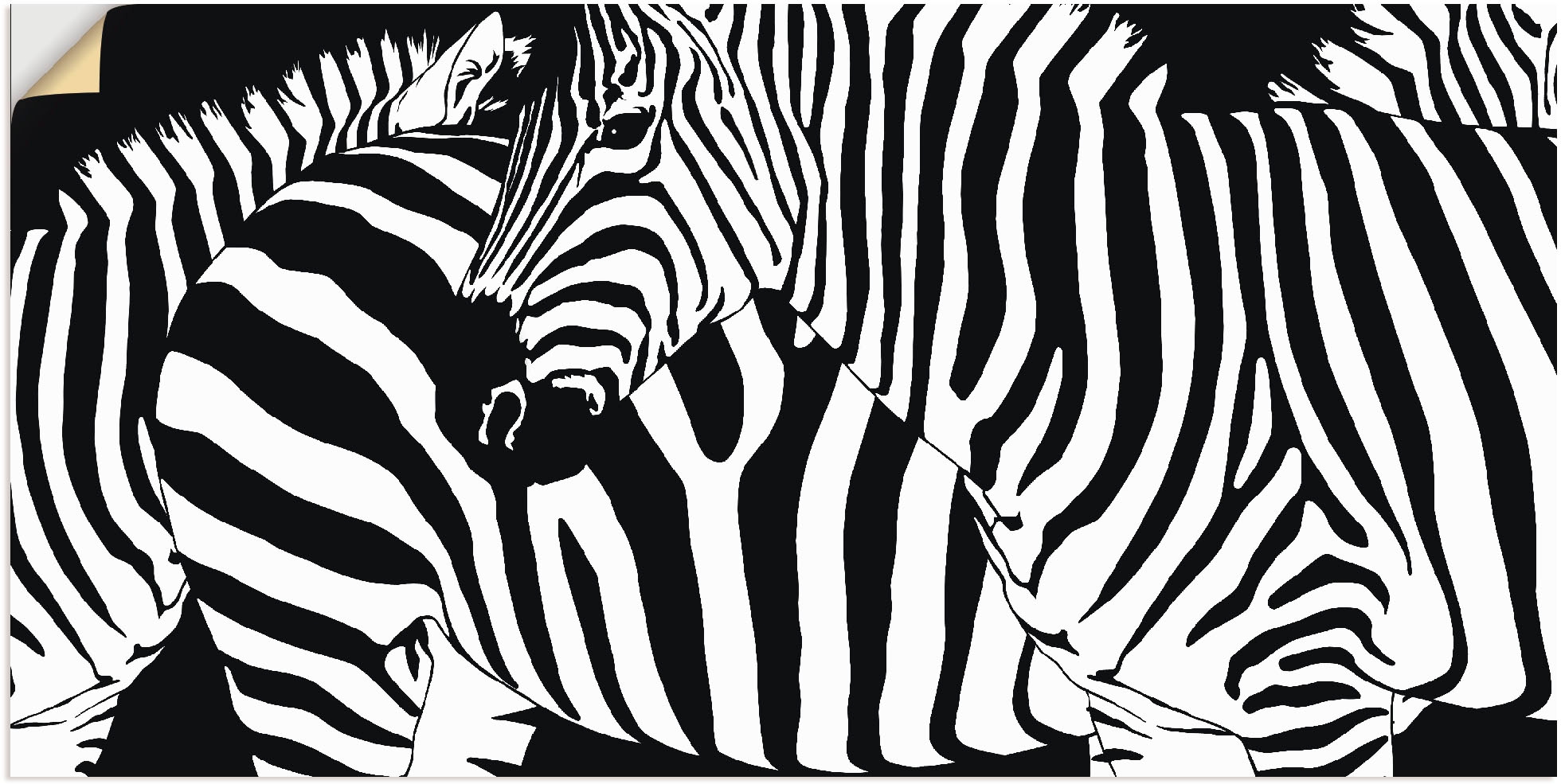 Artland Wandfolie "Zebrastreifen", Wildtiere, (1 St.), selbstklebend günstig online kaufen