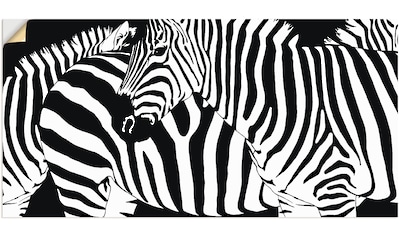 Wandfolie »Zebrastreifen«, Wildtiere, (1 St.)