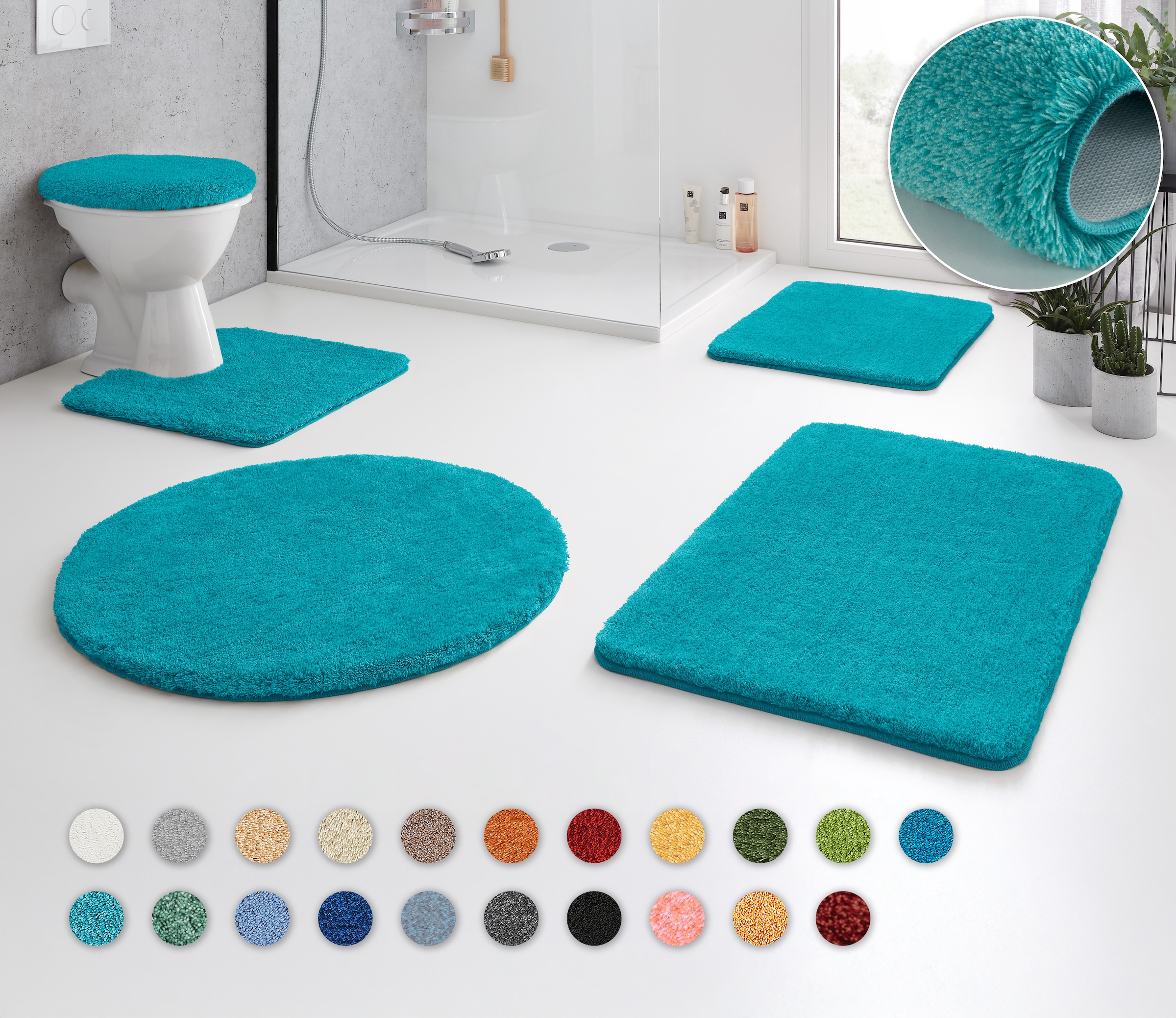 Kleine Wolke Badematte "RELAX" Höhe 30 mm rutschhemmend beschichtet fußbode günstig online kaufen