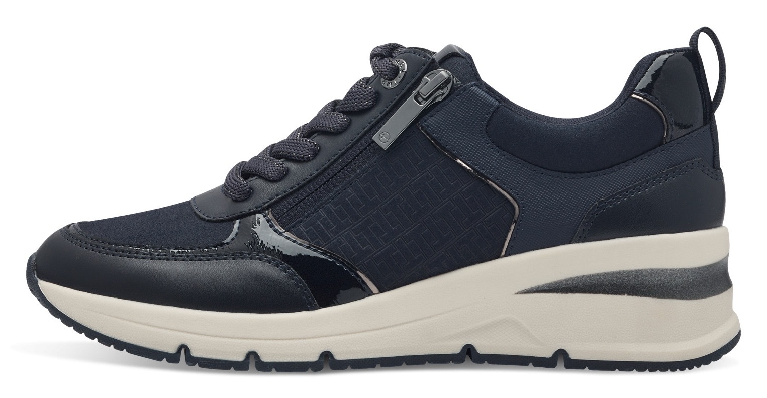 Tamaris Keilsneaker, Freizeitschuh, Halbschuh, Schnürschuh mit Außenreißverschluss