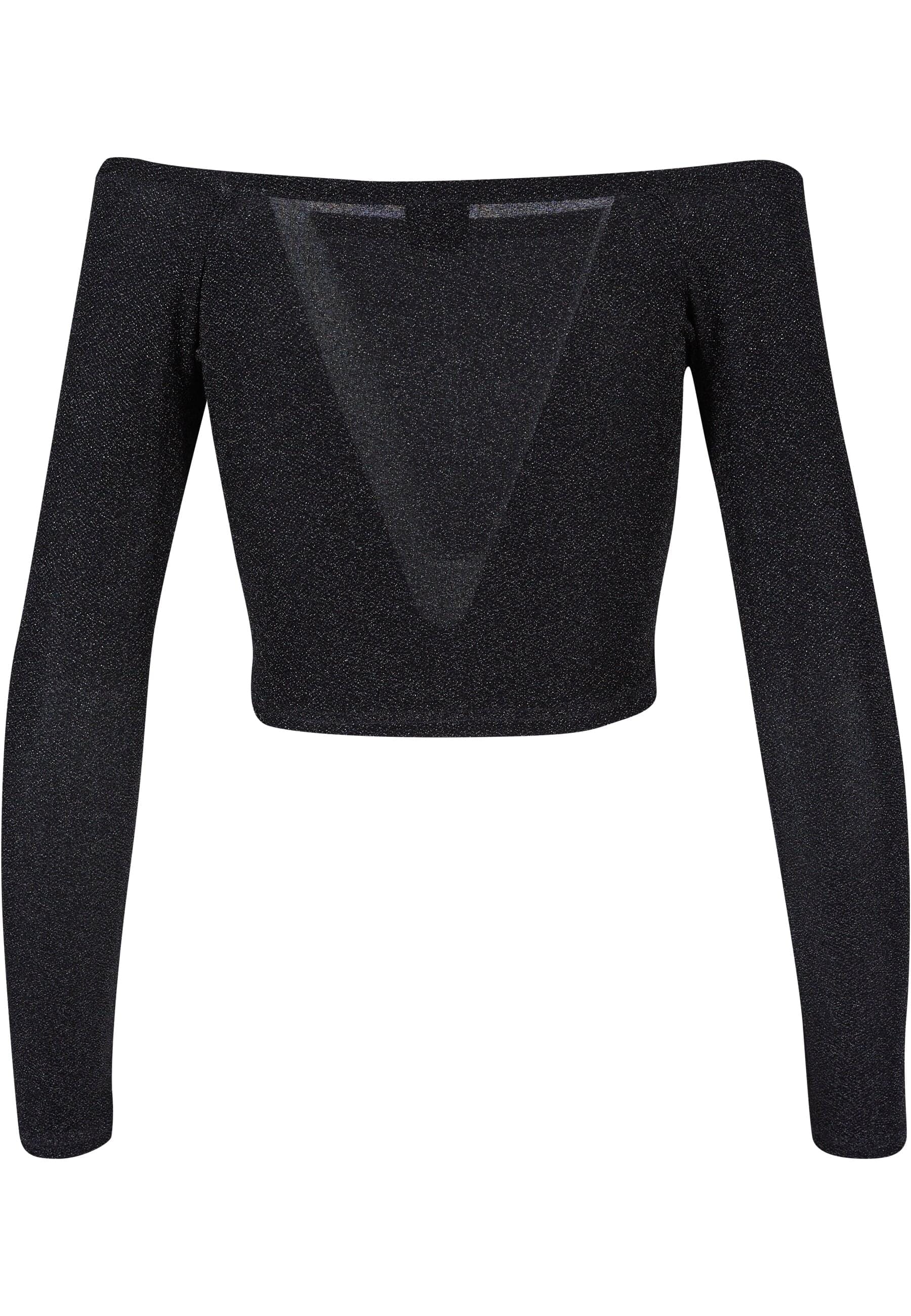 URBAN CLASSICS Longsleeve »Urban Classics Damen Ladies Off Shoulder Glitter Longsleeve«