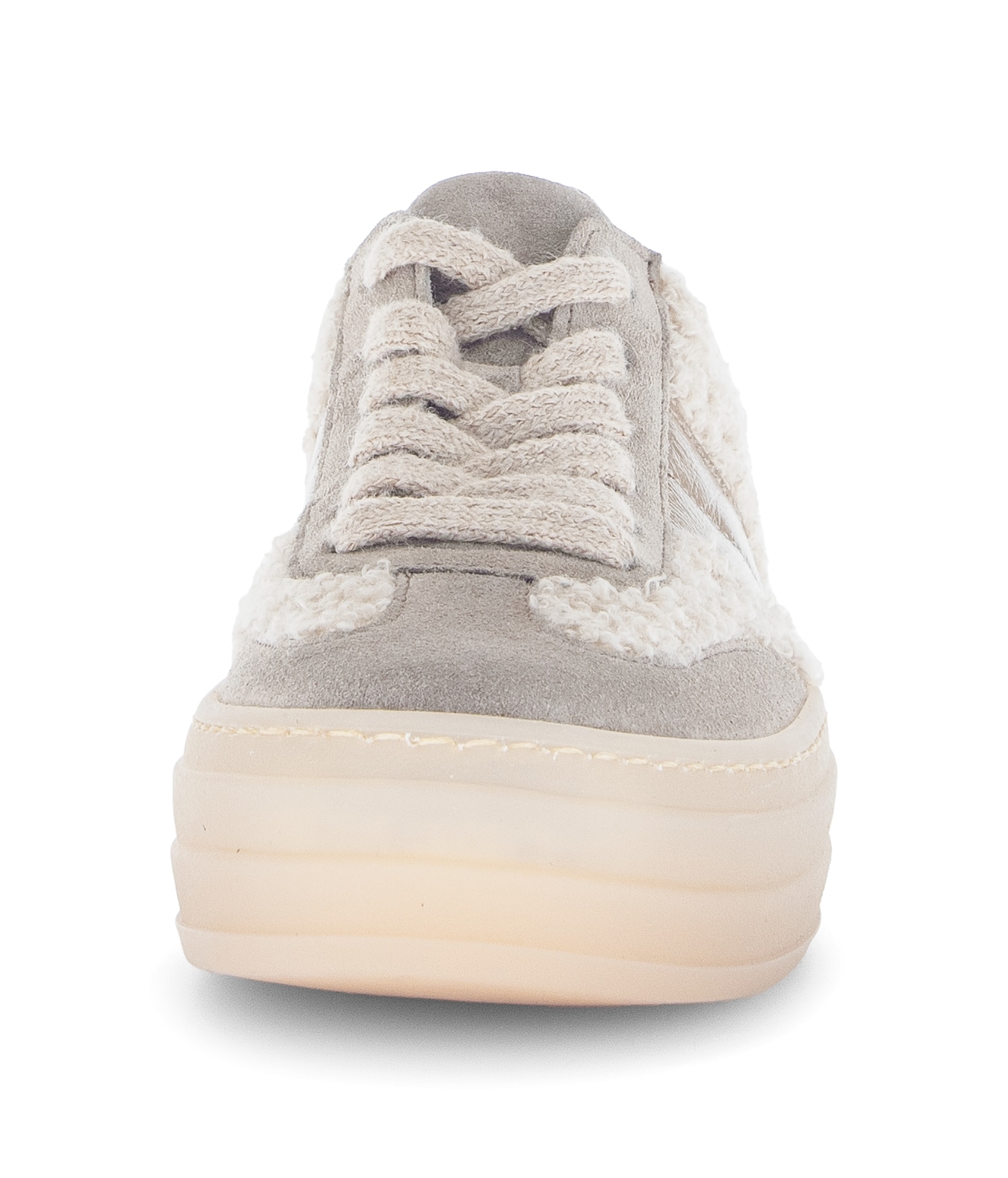 Gabor Plateausneaker, Freizeitschuh, Halbschuh, Schnürschuh in Teddy-Optik