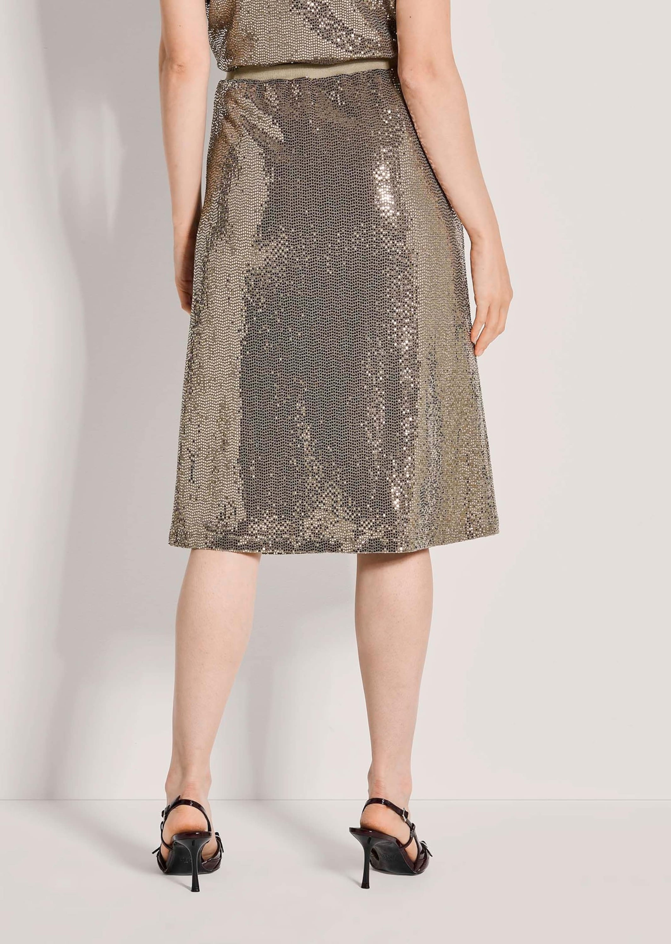 MADELEINE Sommerrock »Jerseyrock Midirock mit Glitzer-Print«