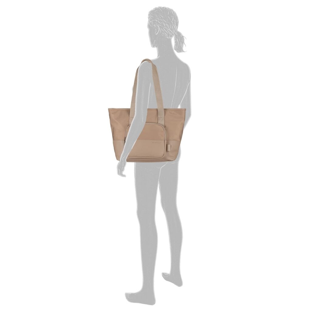 TOM TAILOR Shopper »Viene« fein genarbtes Lederimitat trifft auf leichtes Nylon mit feinem Logo