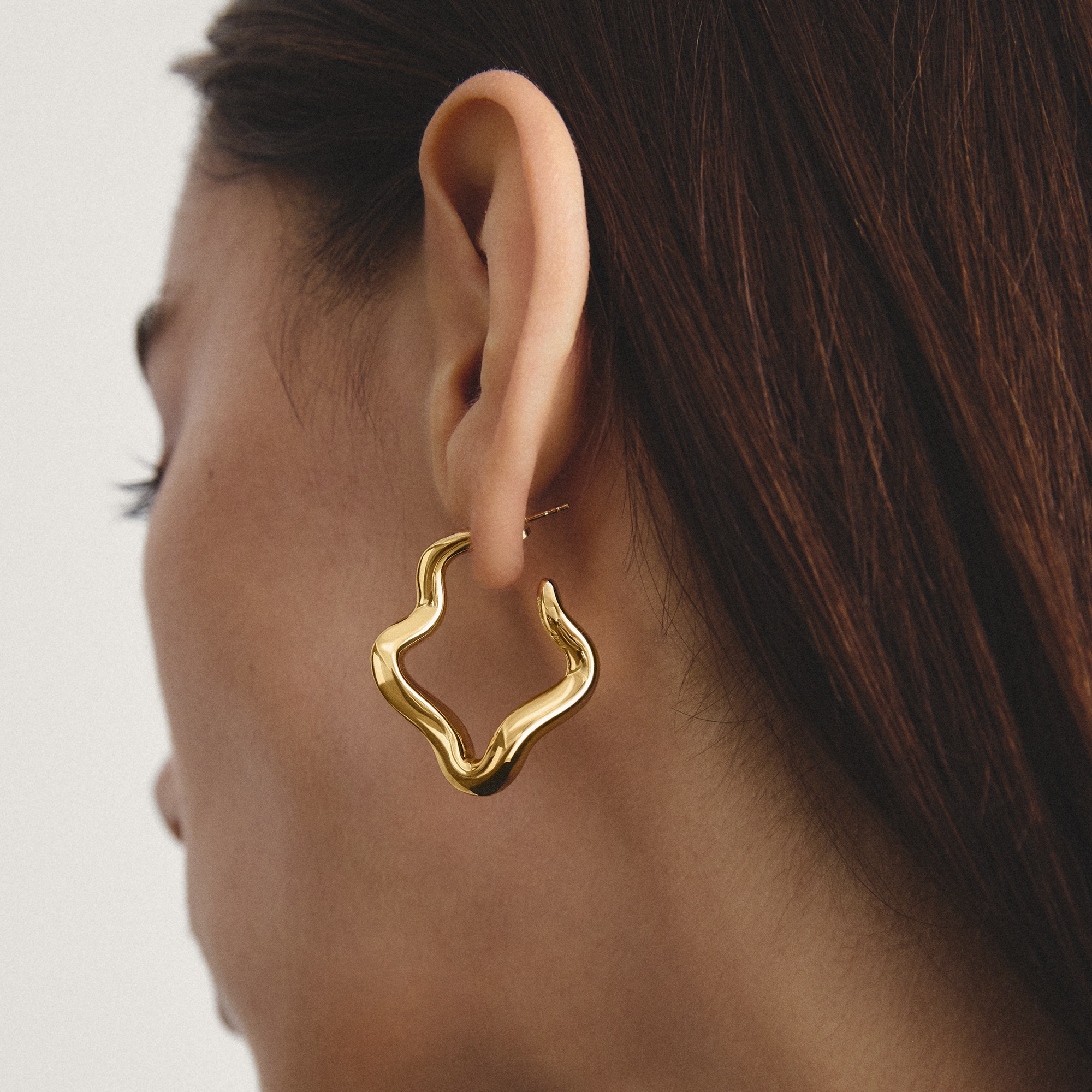 THOMAS SABO Paar Creolen »Wellige Creolen gelbgoldfarben«
