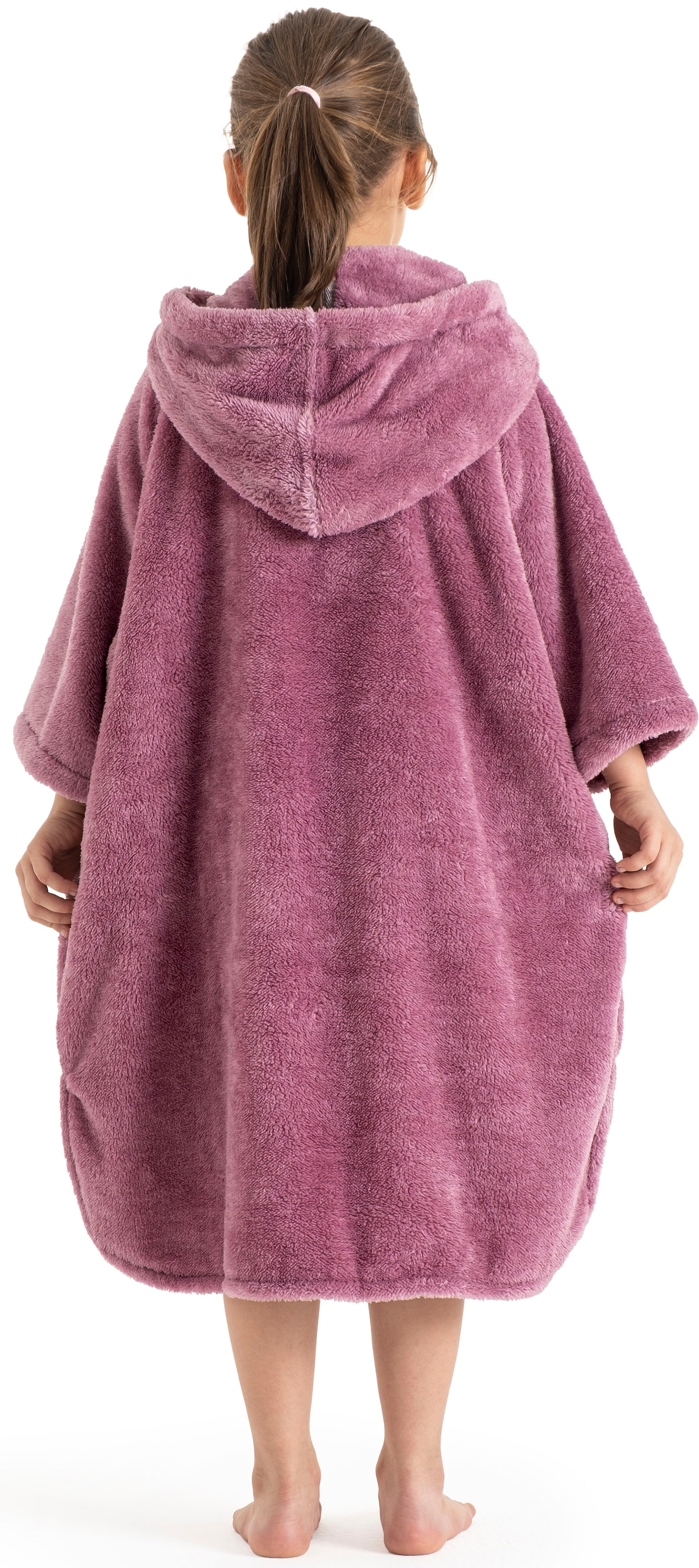 my home Badeponcho »Lillou, für Kinder, ideal für Urlaub oder im Schwimmbad«, (1 St.), weich und kuschelig, Fleece, plüsch, Surfponcho