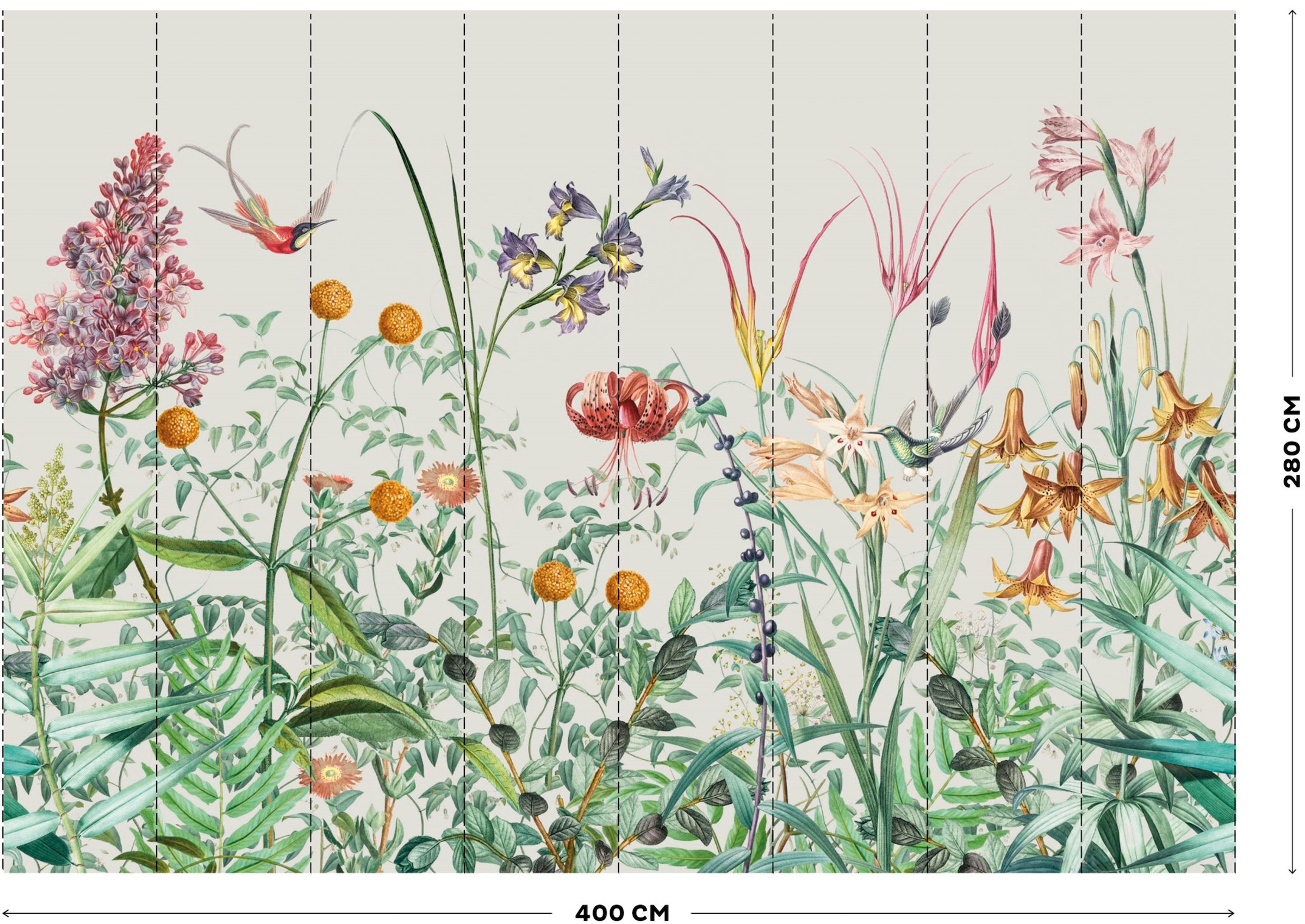 Art for the home Fototapete »Botanischer Garten«, botanisch, Mehrfarbig - 280cmx400cm