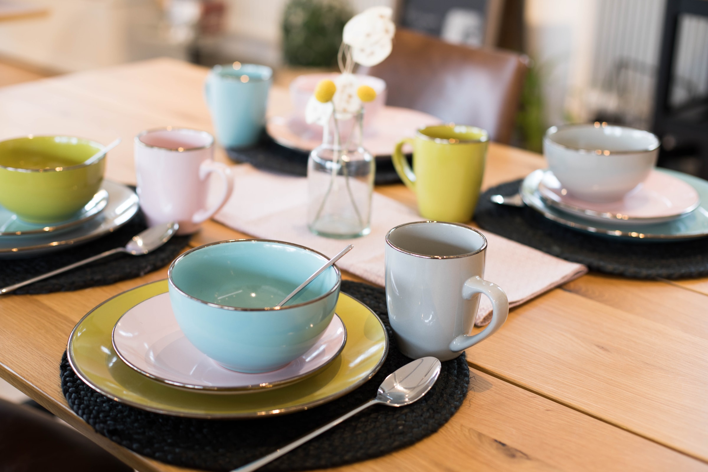 MÄSER Kombiservice »METALLIC RIM, Geschirr-Set, Steinzeug«