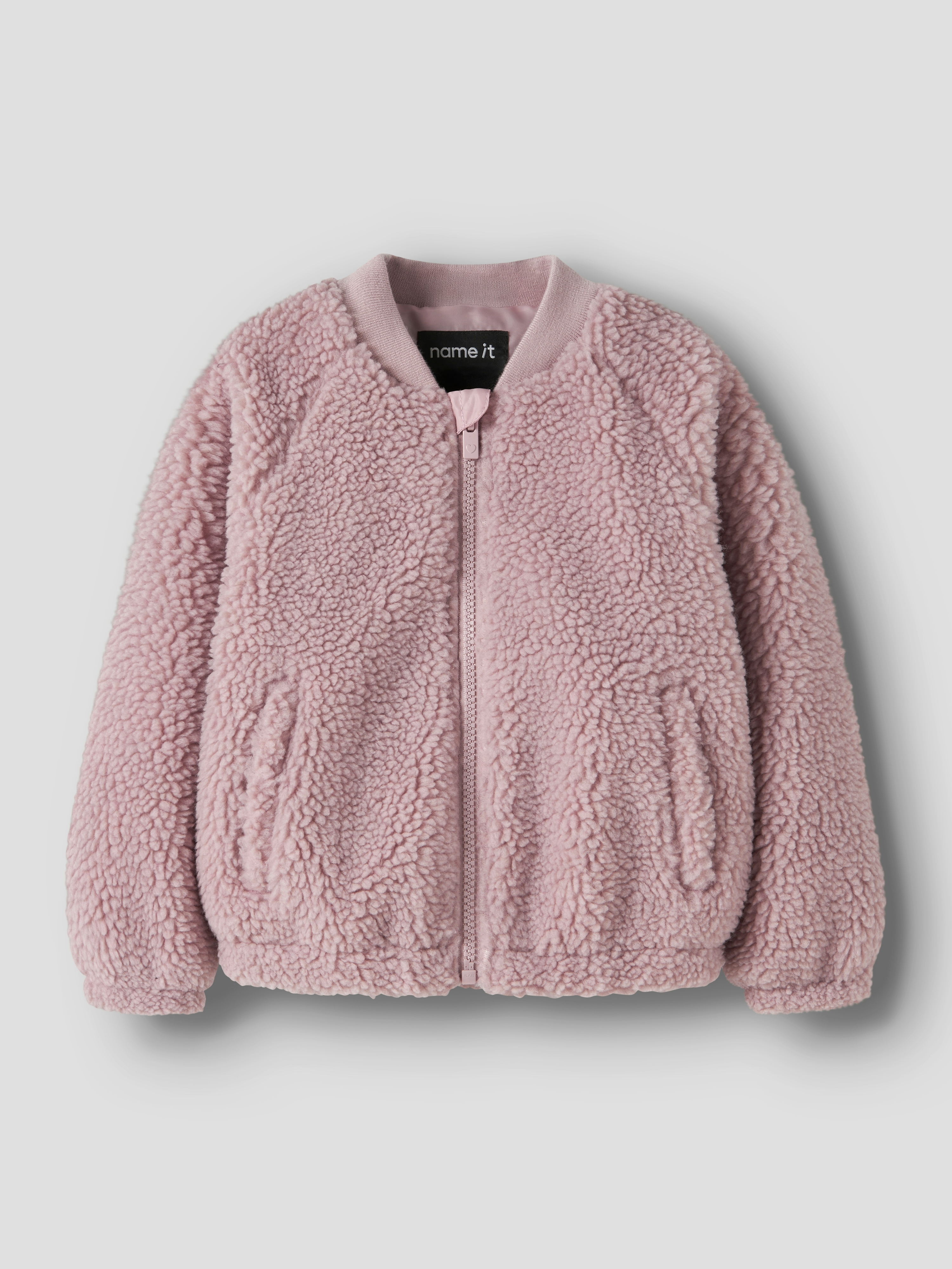 Name It Plüschjacke "NMFMIFFY SHERPA JACKET" Kunstfaser, mit Rückenmotiv