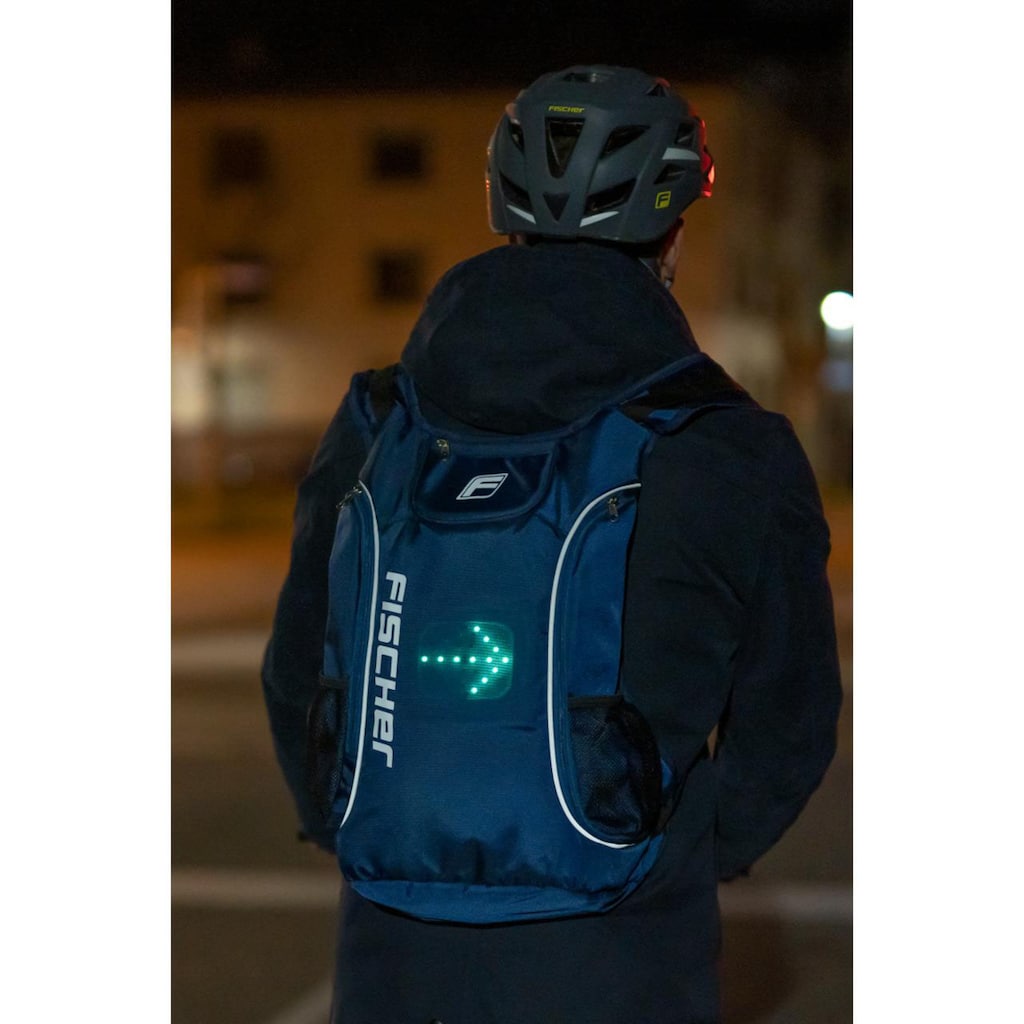 FISCHER Fahrrad Fahrradrucksack »Rucksack mit Blinkfunktion«