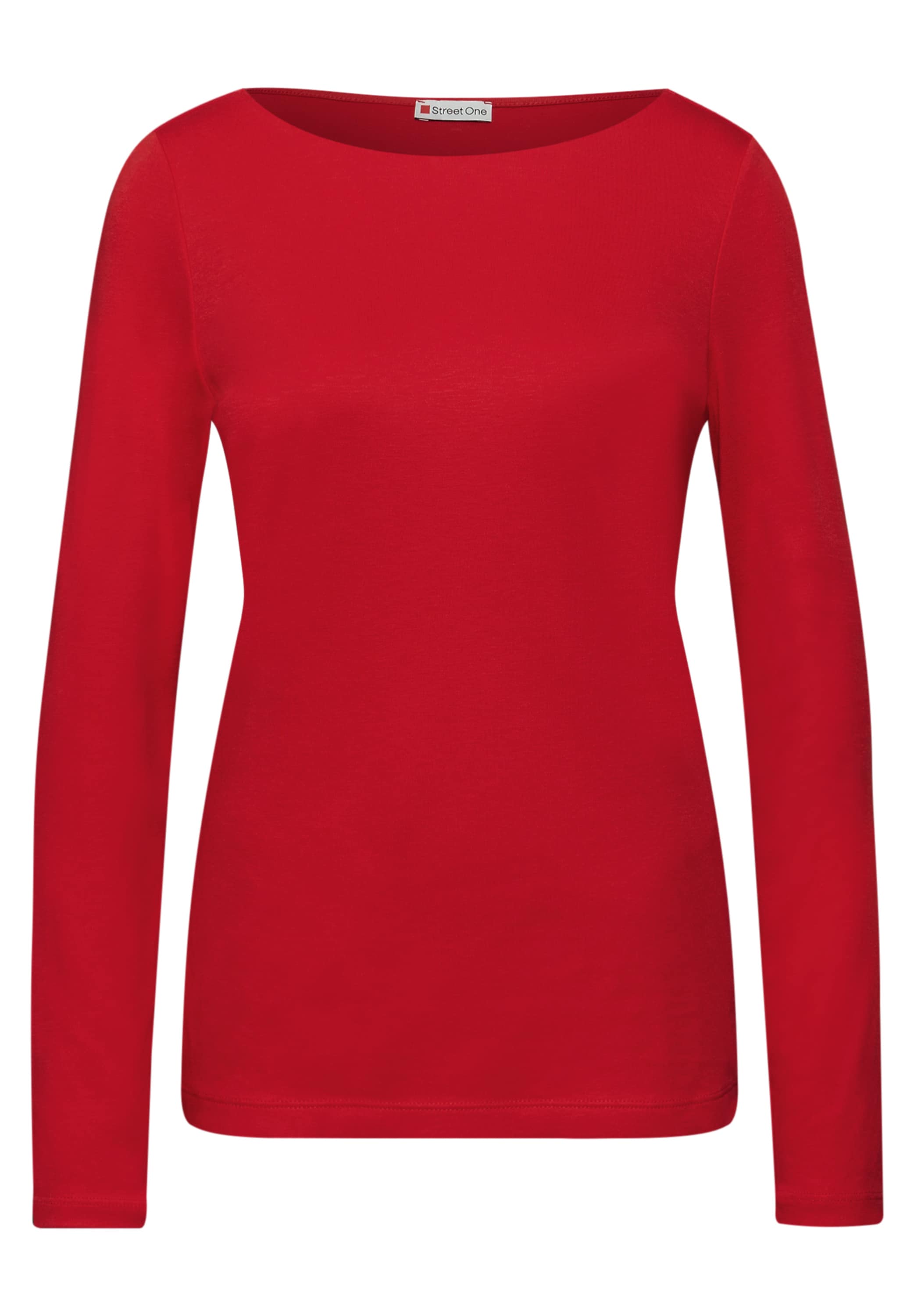 STREET ONE Langarmshirt in Unifarbe