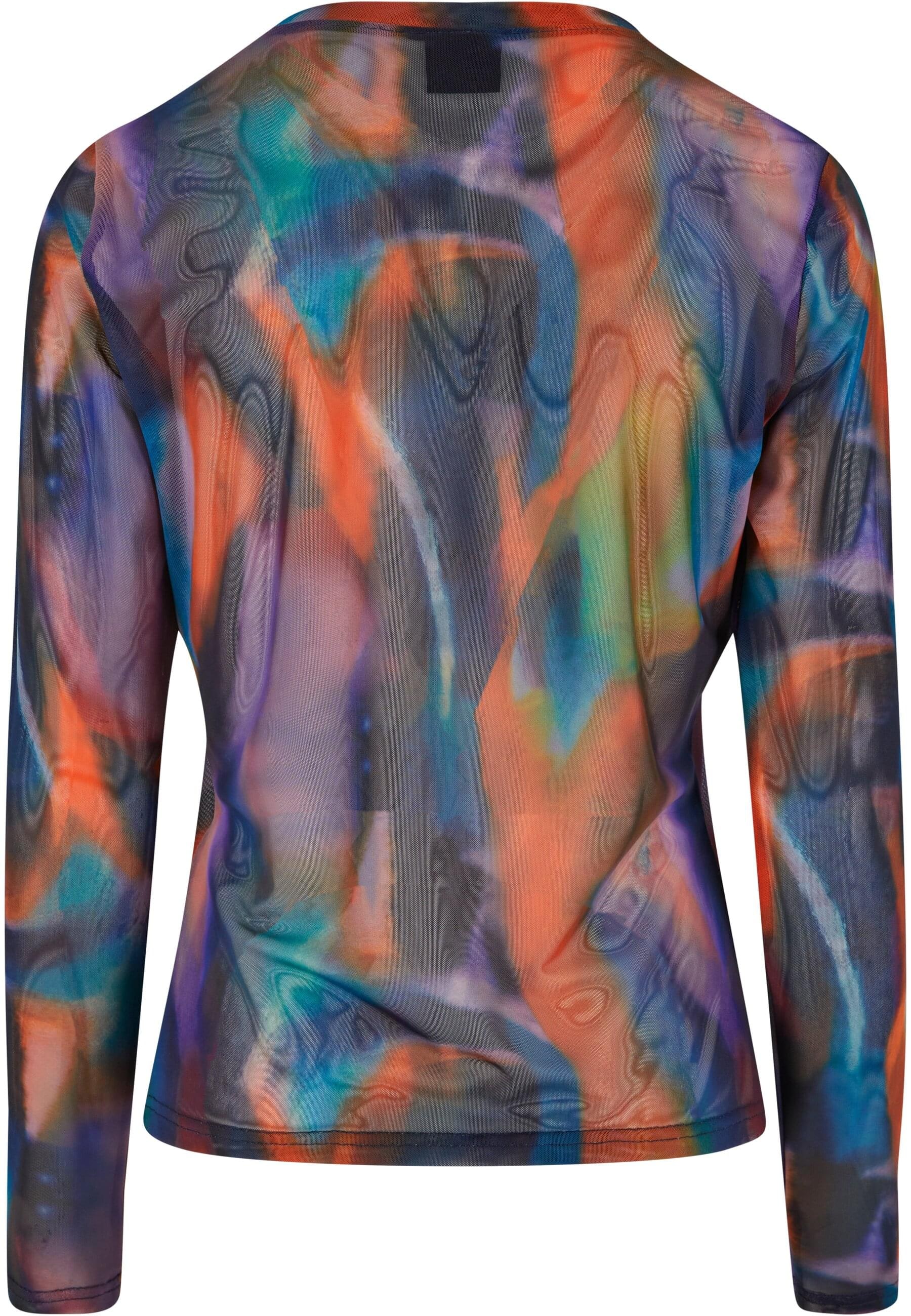 URBAN CLASSICS Shirtkleid »Urban Classics Damen Ladies AOP Mesh Longsleeve«, (1 tlg.)