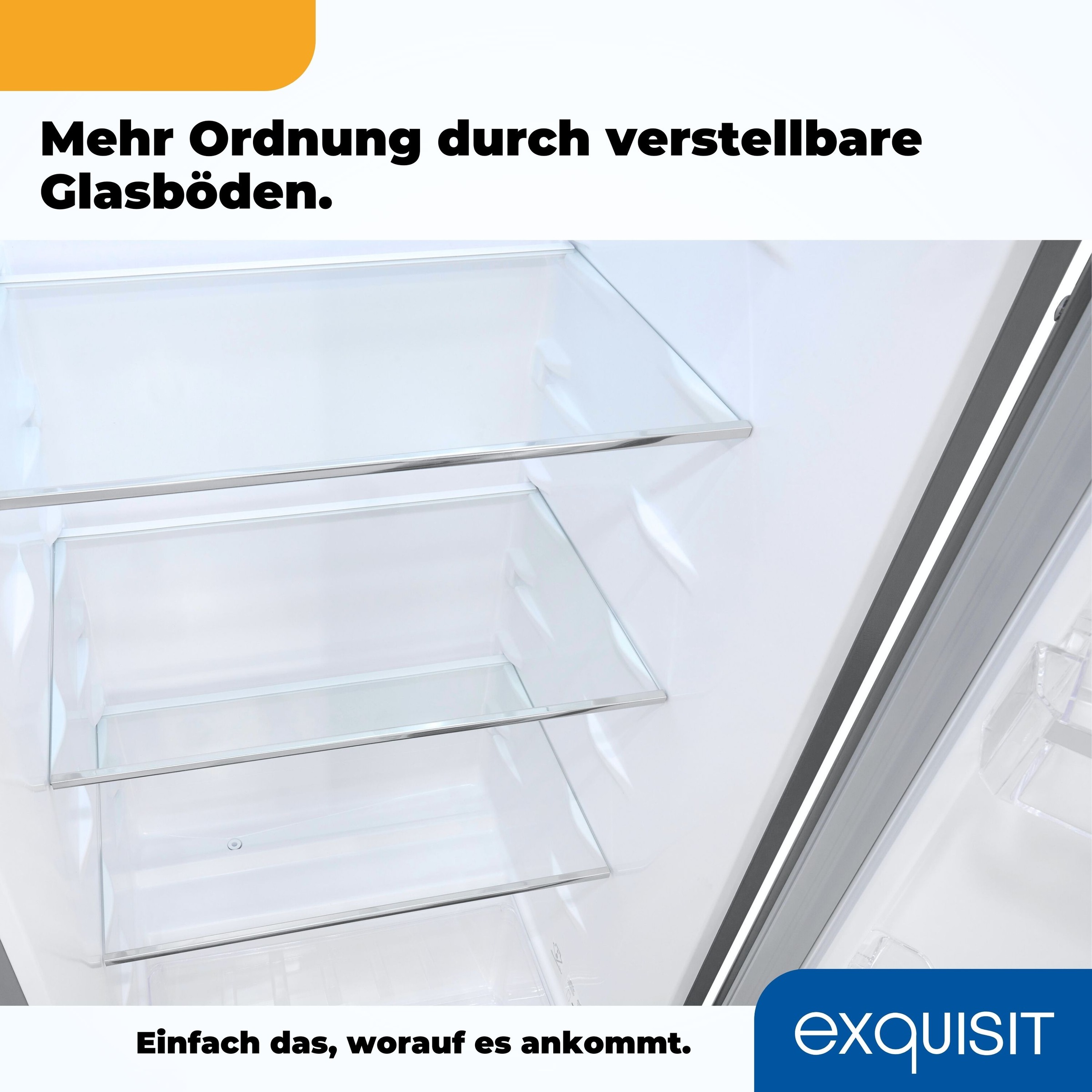 exquisit Vollraumkühlschrank »KS320-V-H-040D inoxlook«