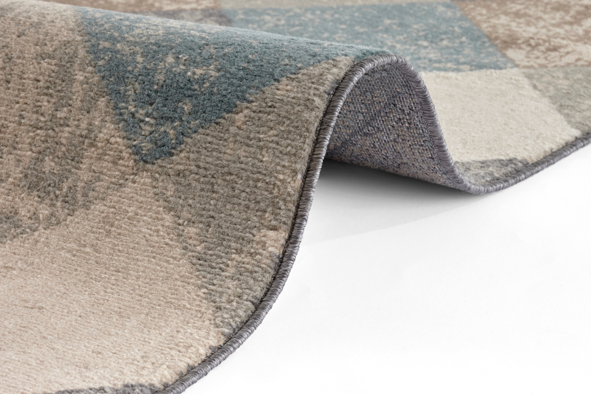 HANSE Home Teppich »Bakke«, rechteckig, 8 mm Höhe, Kurzflor, Läufer, Rauten-Muster, Wohnzimmer, Schlafzimmer, Esszimmer