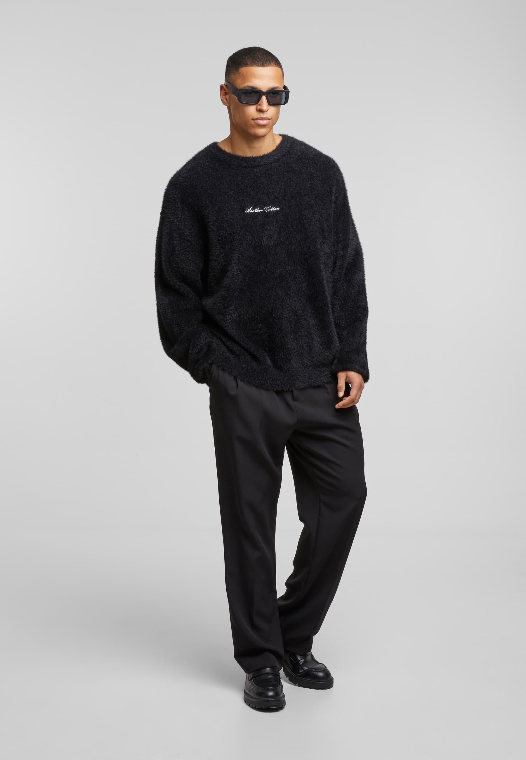 Another Cotton Lab Rundhalspullover »Another Cotton Lab Chest Logo Mohair Sweater«, (1 tlg.)