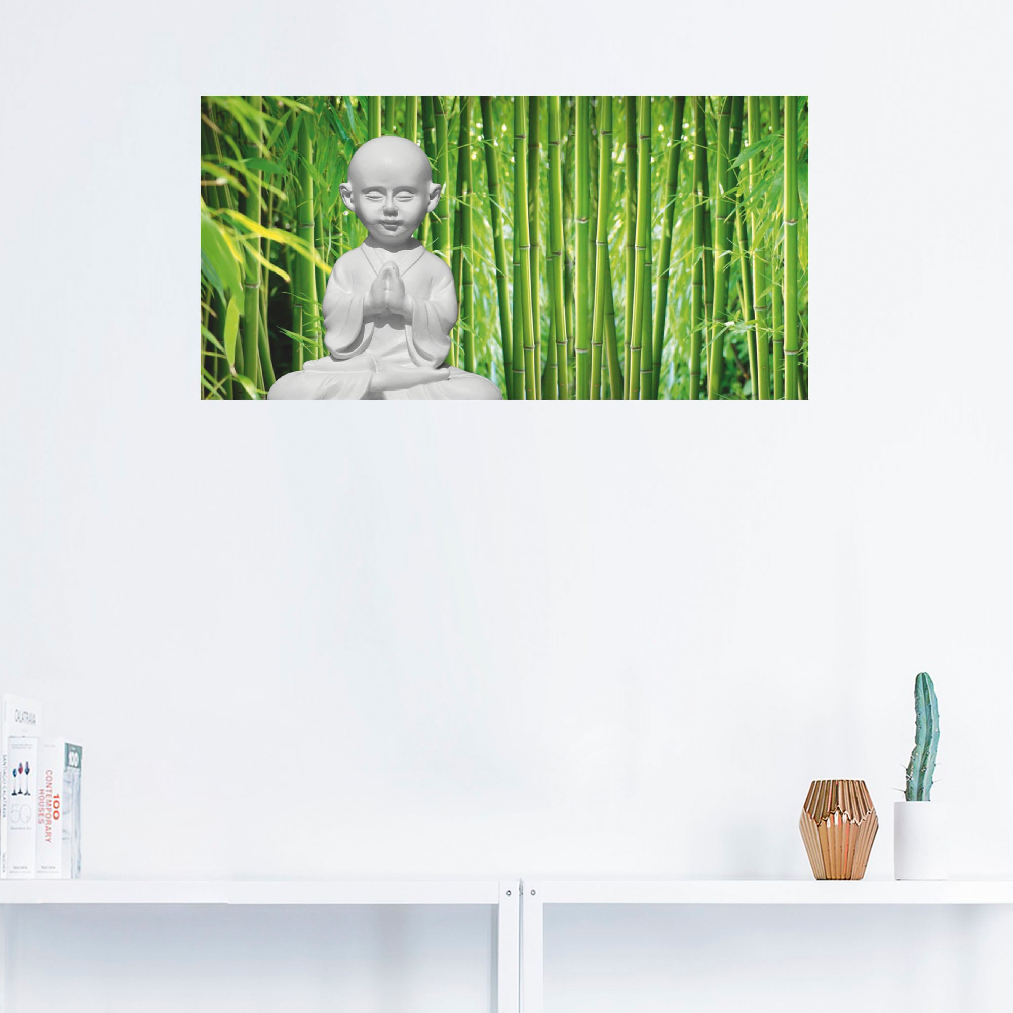 Artland Wandfolie »Buddha mit Bambus«, Religion, (1 St.), selbstklebend