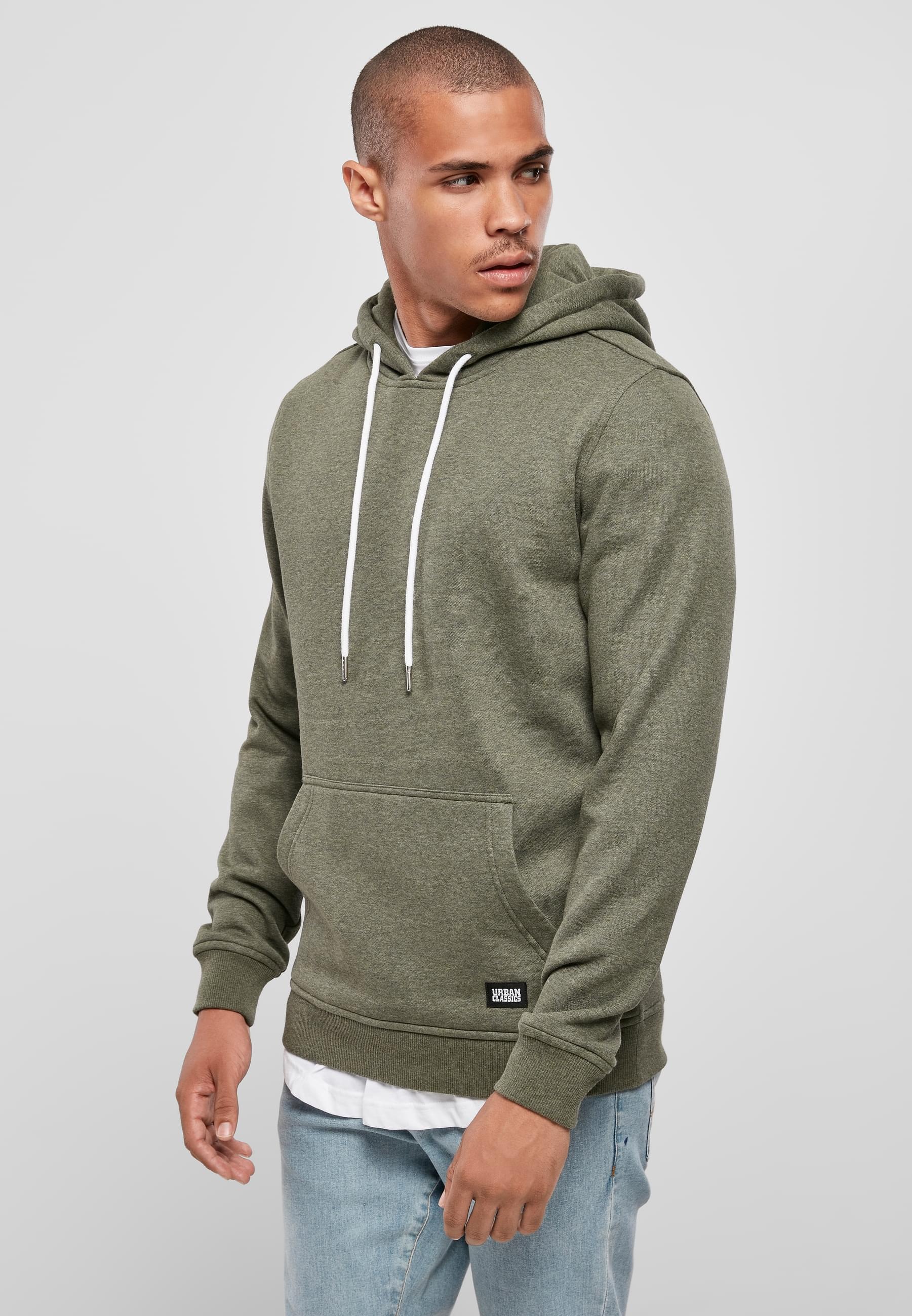 URBAN CLASSICS Sweatshirt »Urban Classics Herren Basic Melange Hoody«, (1 tlg.)