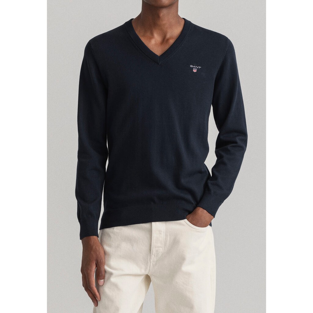 Gant V-Ausschnitt-Pullover »Classic Cotton V-Neck«