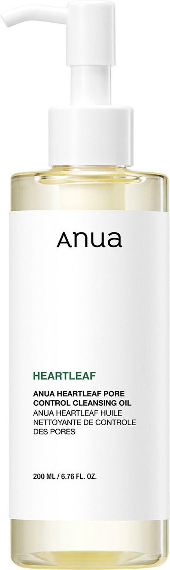 ANUA Gesichts-Reinigungsöl "Heartleaf Pore Control Cleansing Oil", 200mltransparent, Hautreinigungsmittel, Reinigungsöl mit Herzblatt-Extrakt