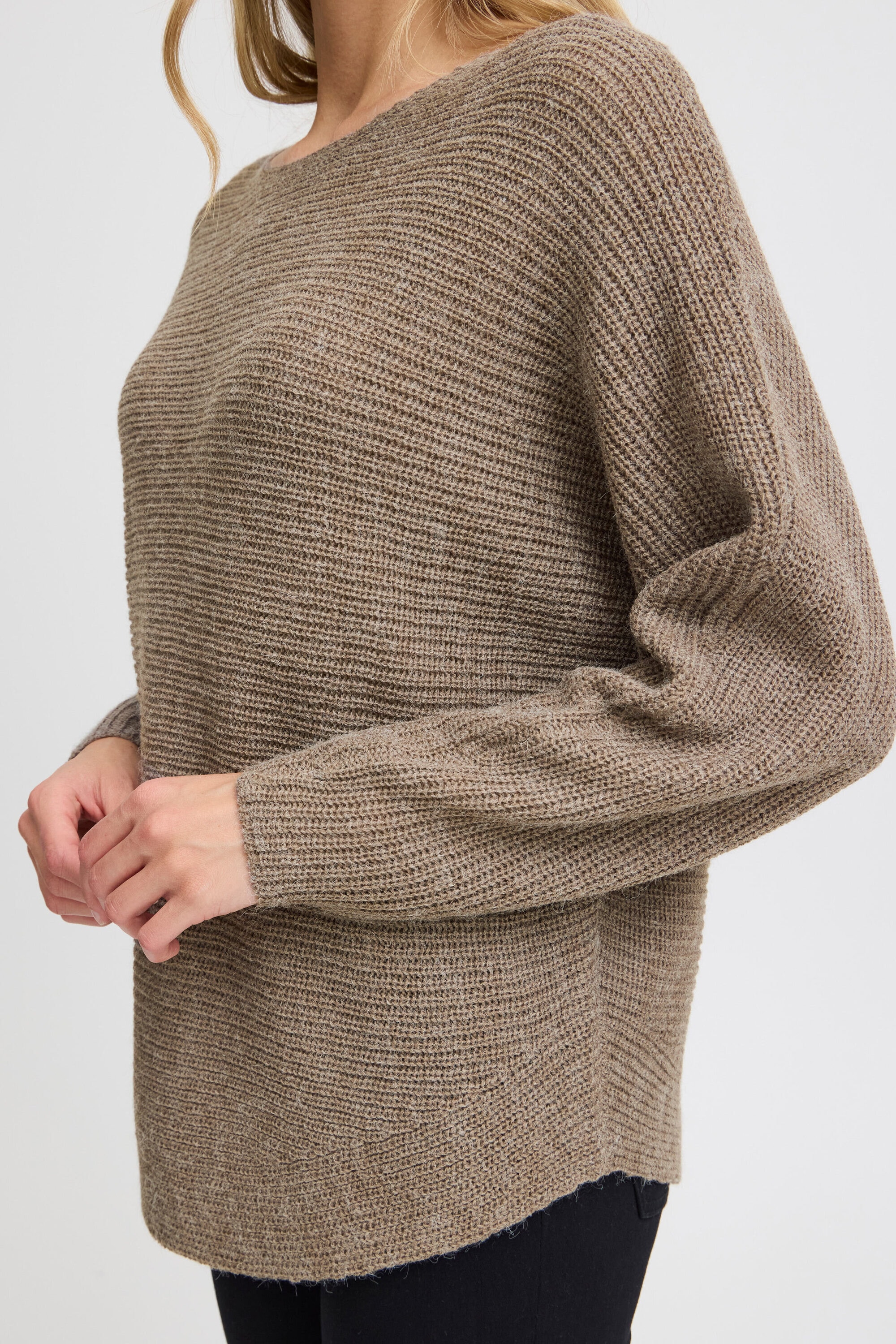 fransa Strickfleece-Pullover »Strickpullover FREretta«