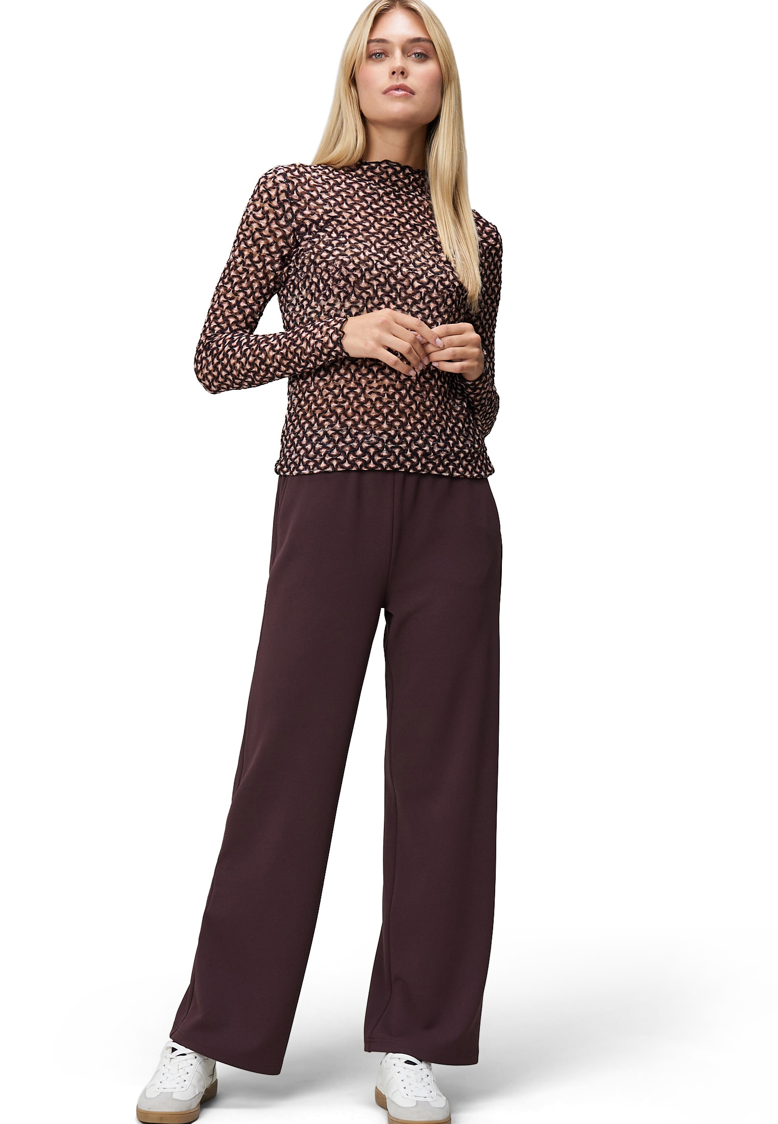 Zero Kurzarmshirt »zero Damen Shirt transparent mit Stehkragen«, (1 tlg.), weiteres Detail