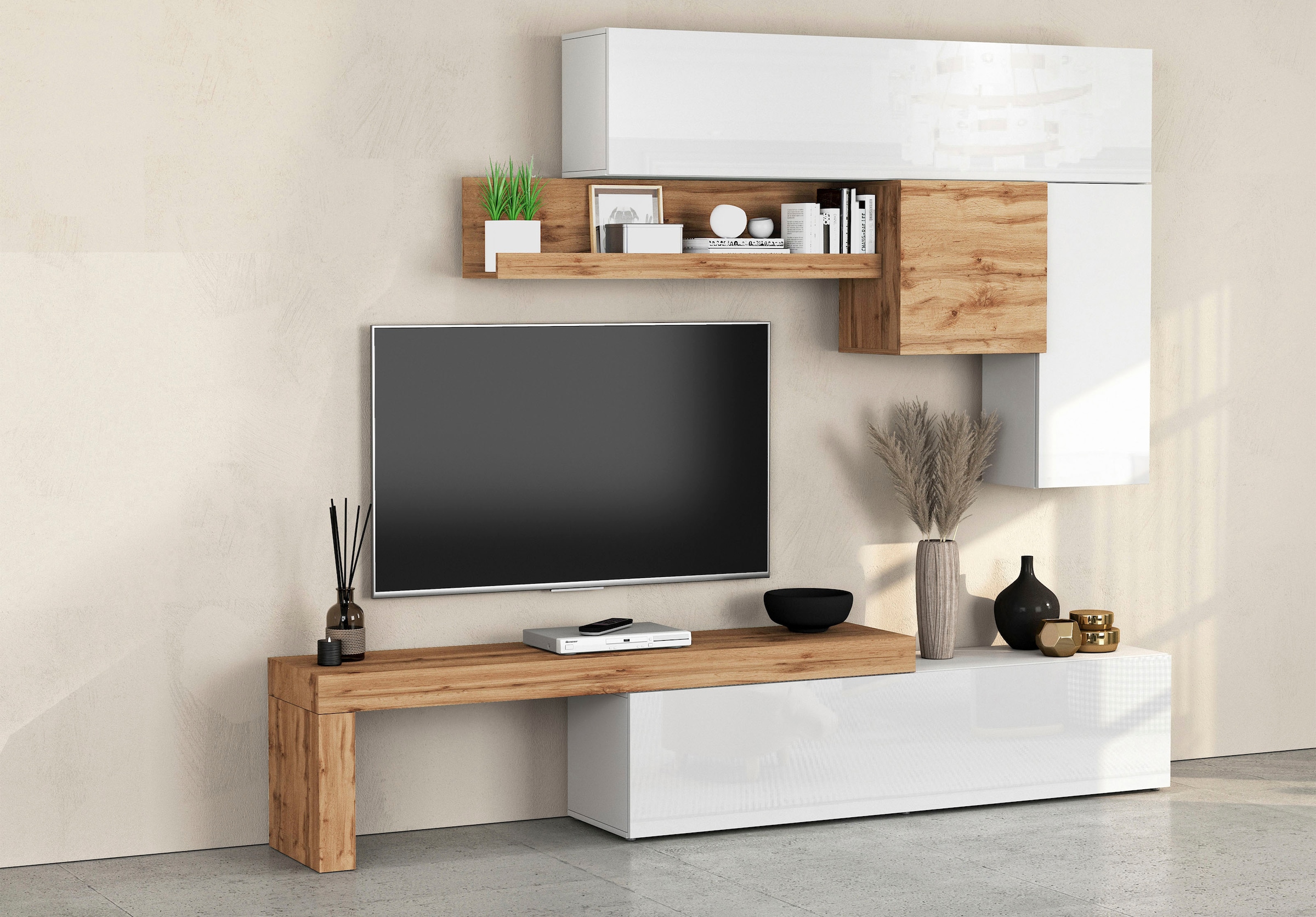 OTTO home Wohnwand "Chronos Wohnwand, Medienwand, 5-er set" Set, 5 Stk. tlg.