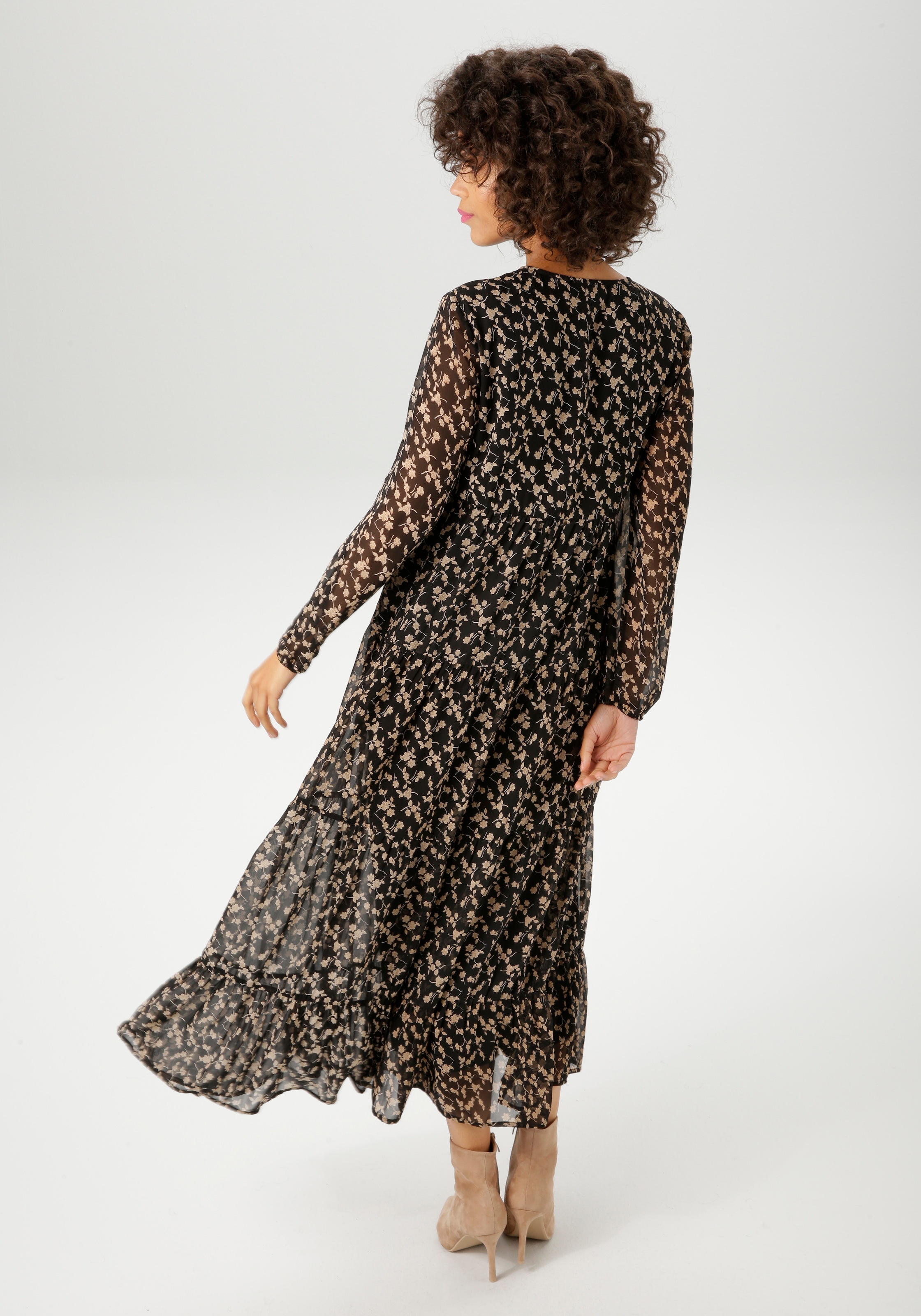 Aniston CASUAL Maxikleid, mit verspieltem Blumendruck - NEUE KOLLEKTION
