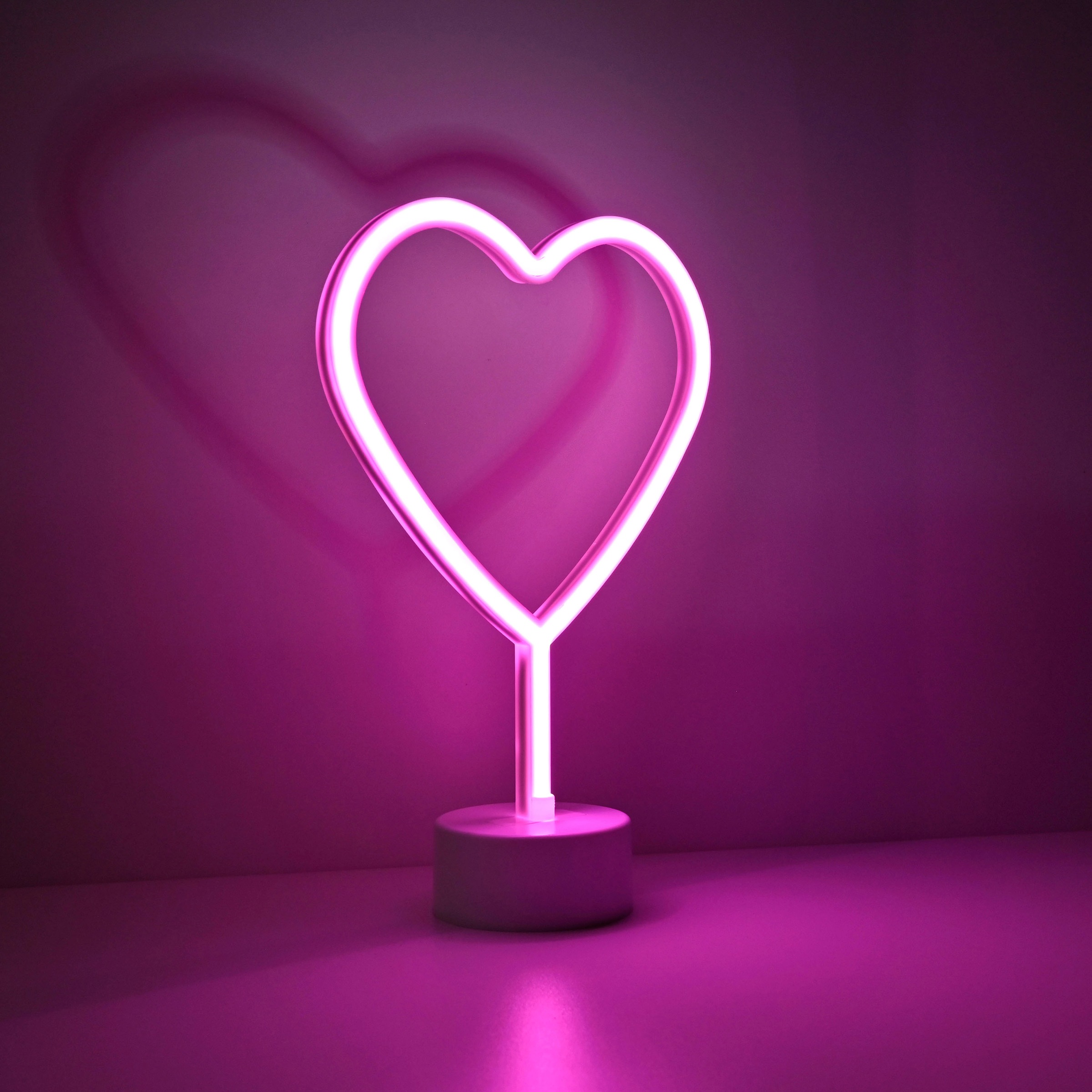 JUST LIGHT LED Wandleuchte »NEON-HERZ«, 1 flammig, Leuchtmittel LED-Board | LED fest integriert