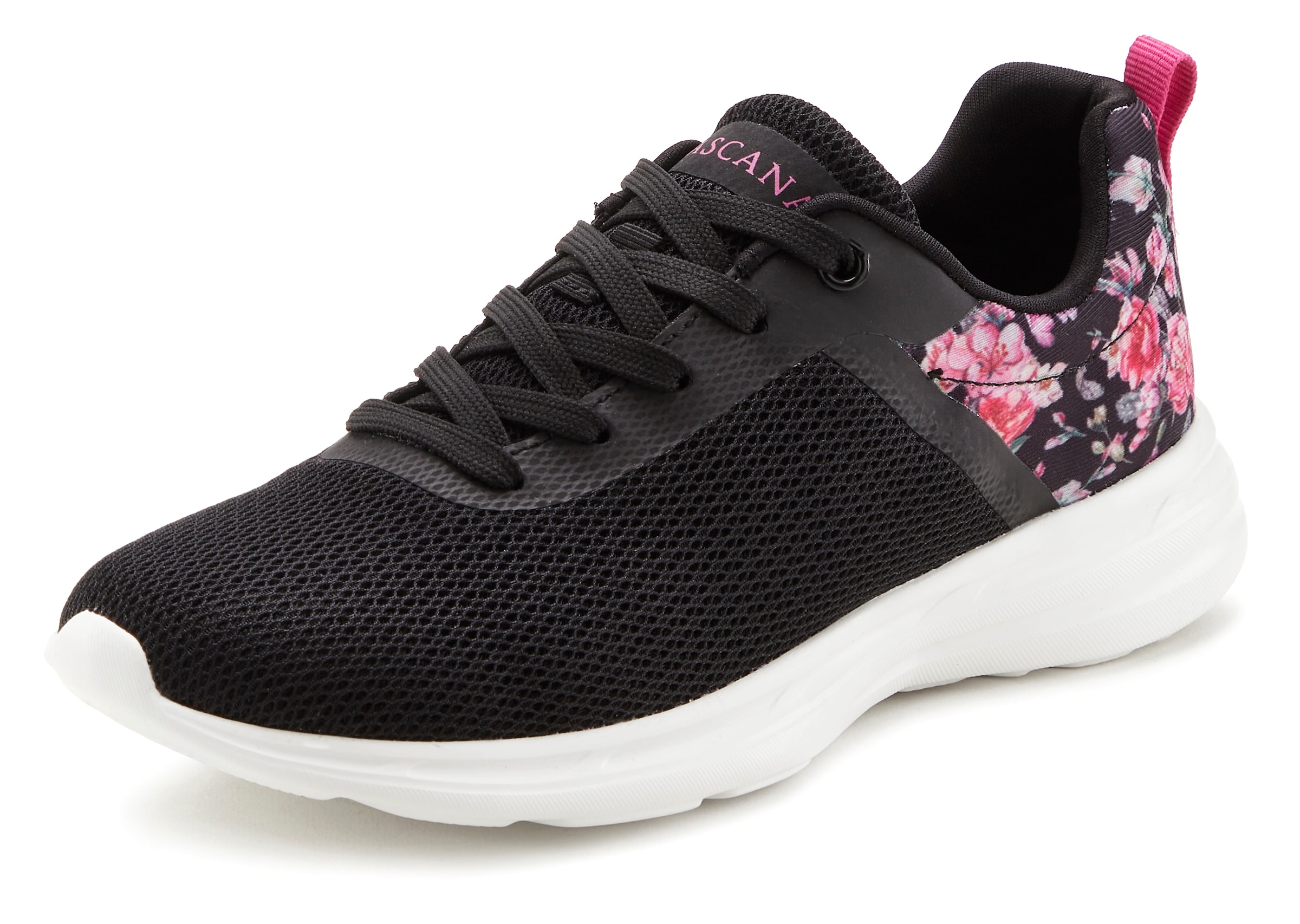 LASCANA Sneaker, Freizeitschuh, Halbschuh mit Blumen-Print VEGAN günstig online kaufen