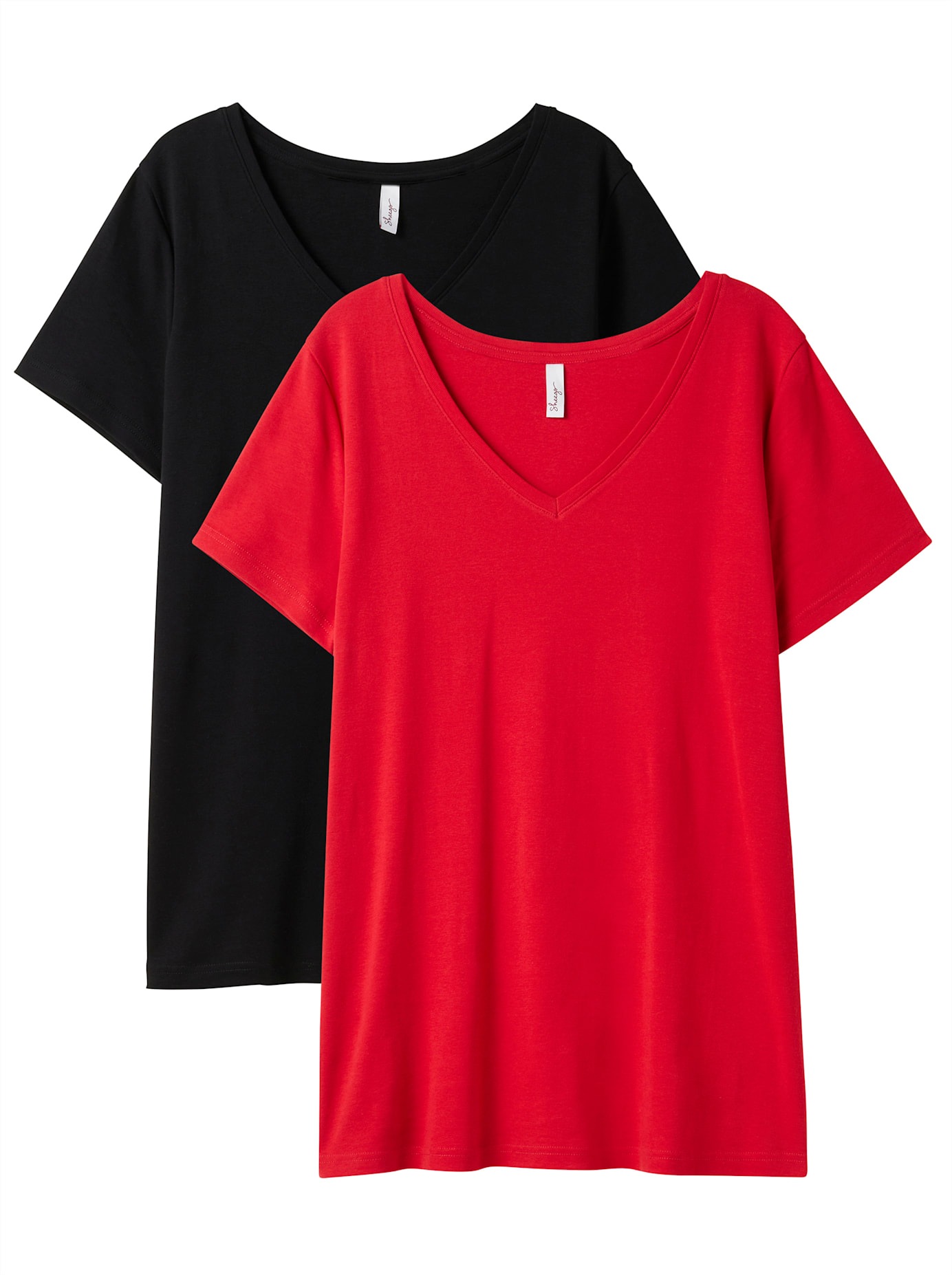 Sheego Kurzarmshirt »T-Shirt«, (1 tlg.)