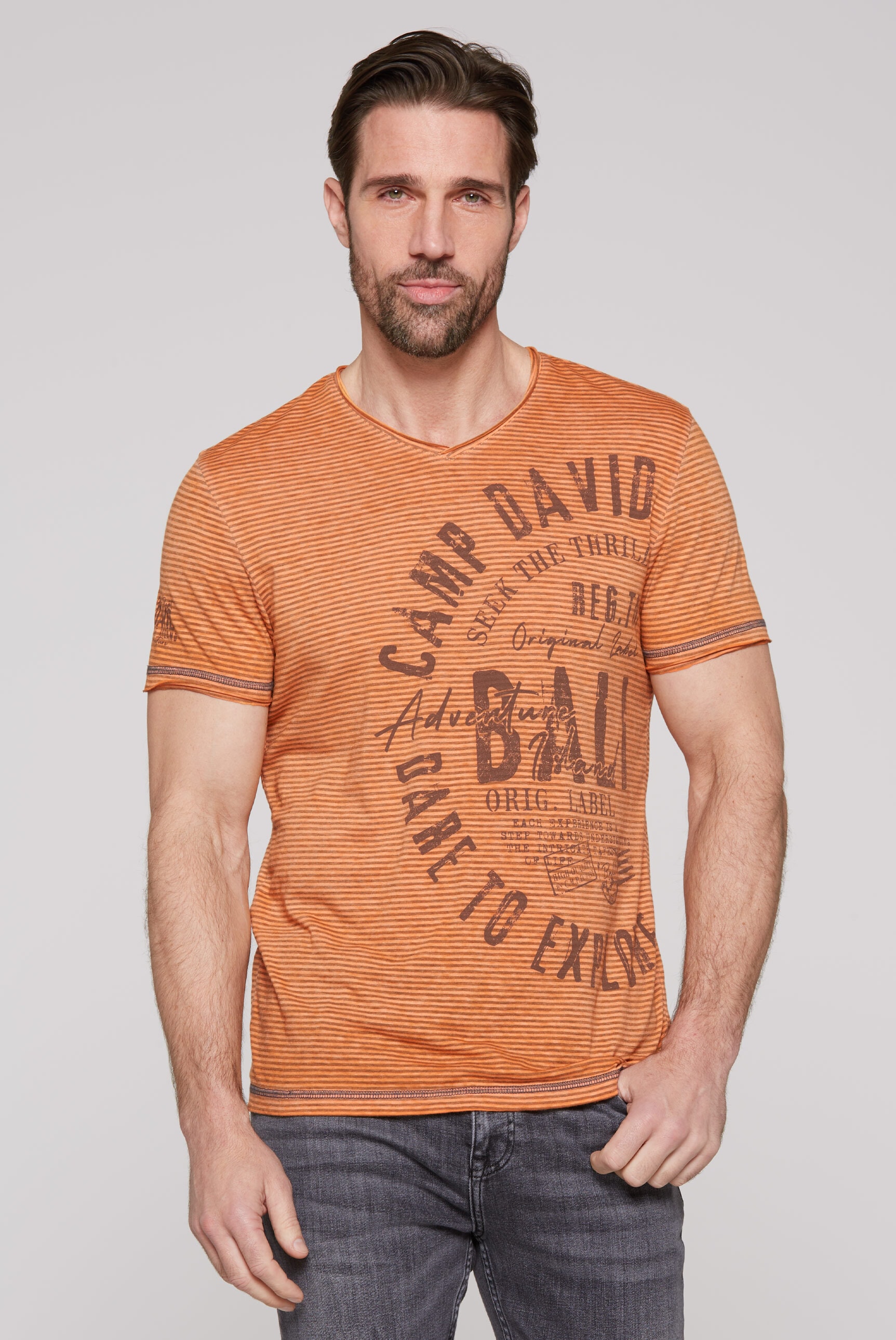 CAMP DAVID V-Shirt, mit Baumwolle günstig online kaufen