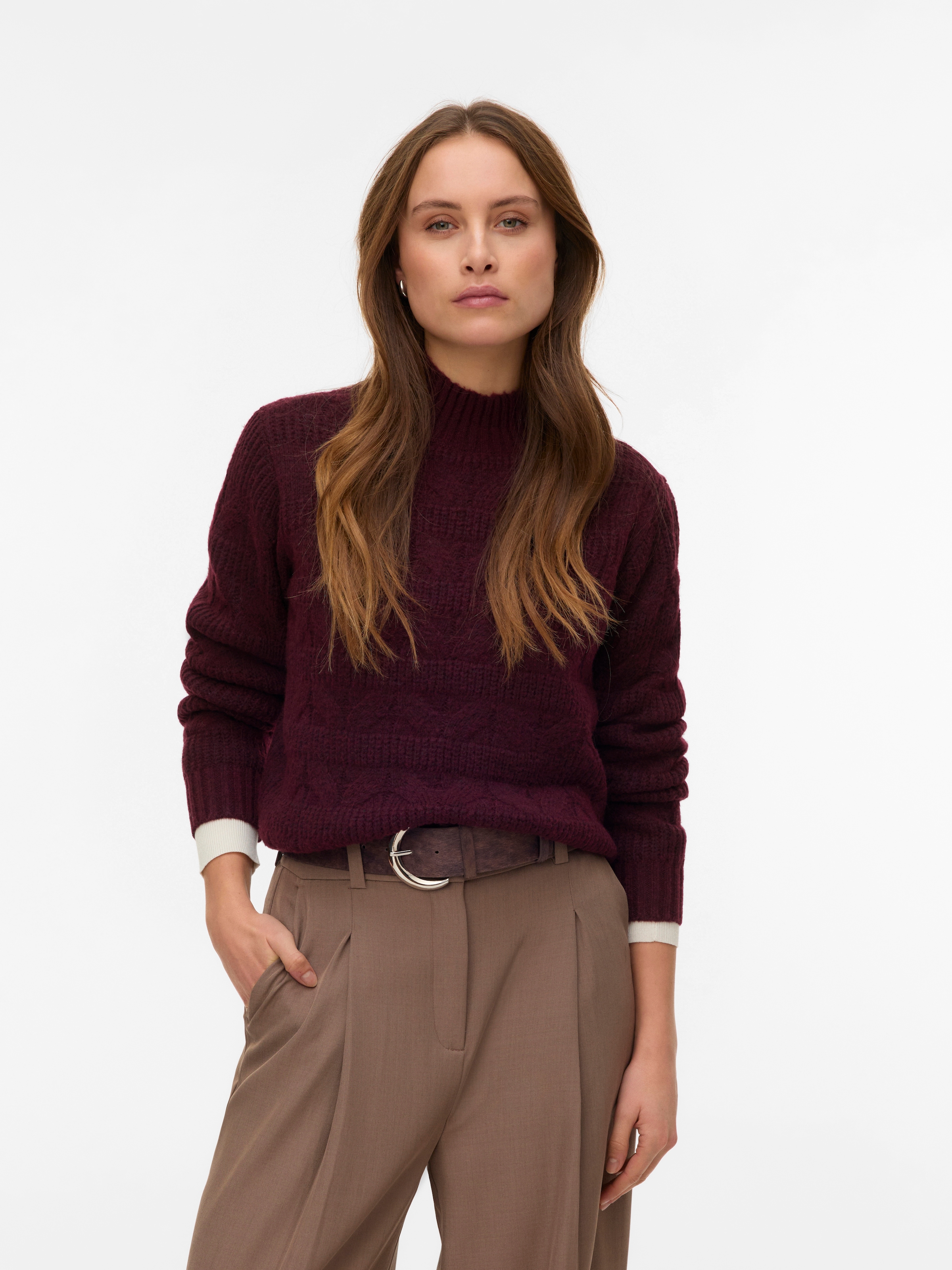 Vero Moda Strickpullover »VMVIRGO LS HIGHNECK PULLOVER BF«