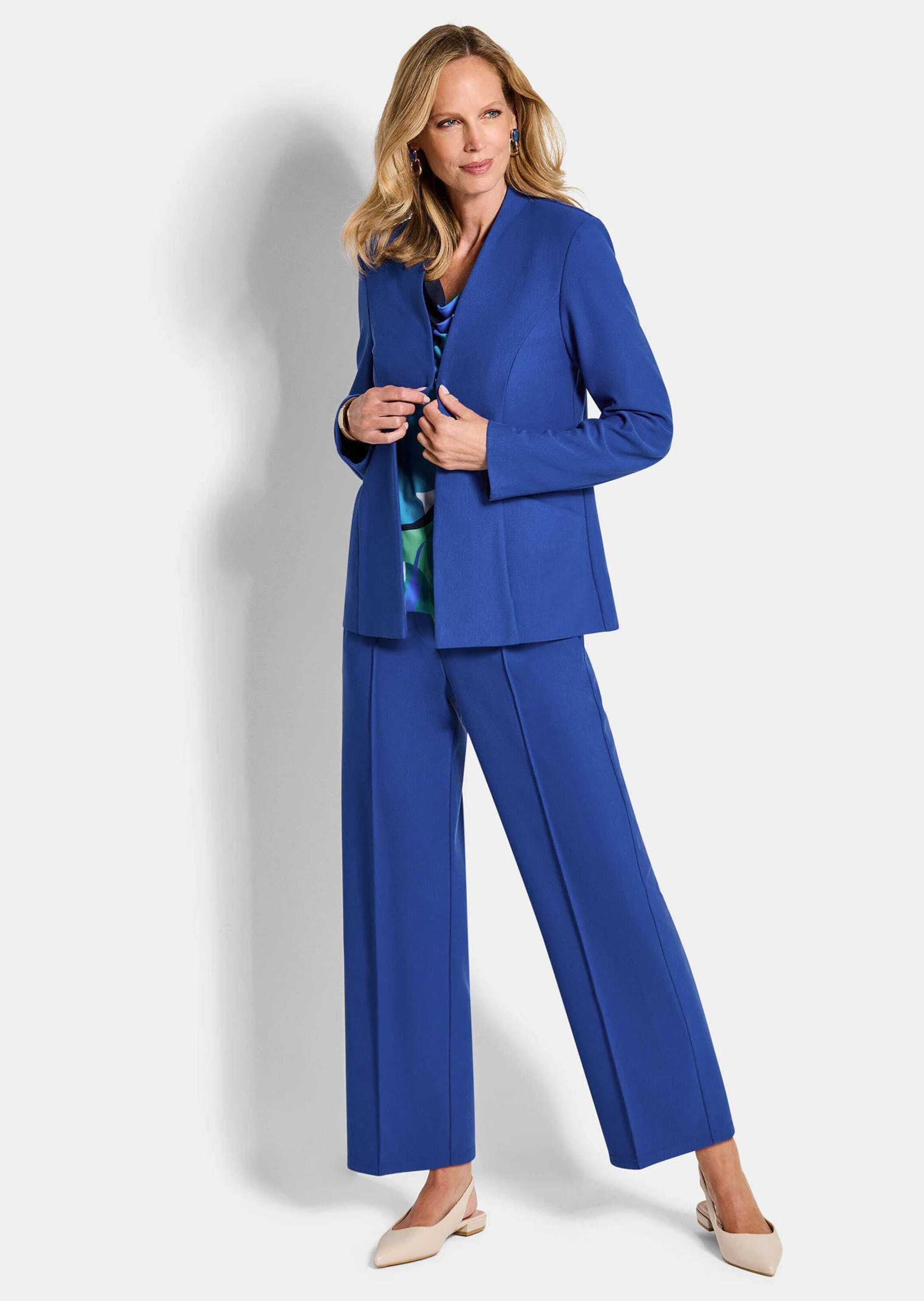 GOLDNER Jackenblazer "Viskoseblazer in Piqué-Optik" figurschmeichelder Schn günstig online kaufen