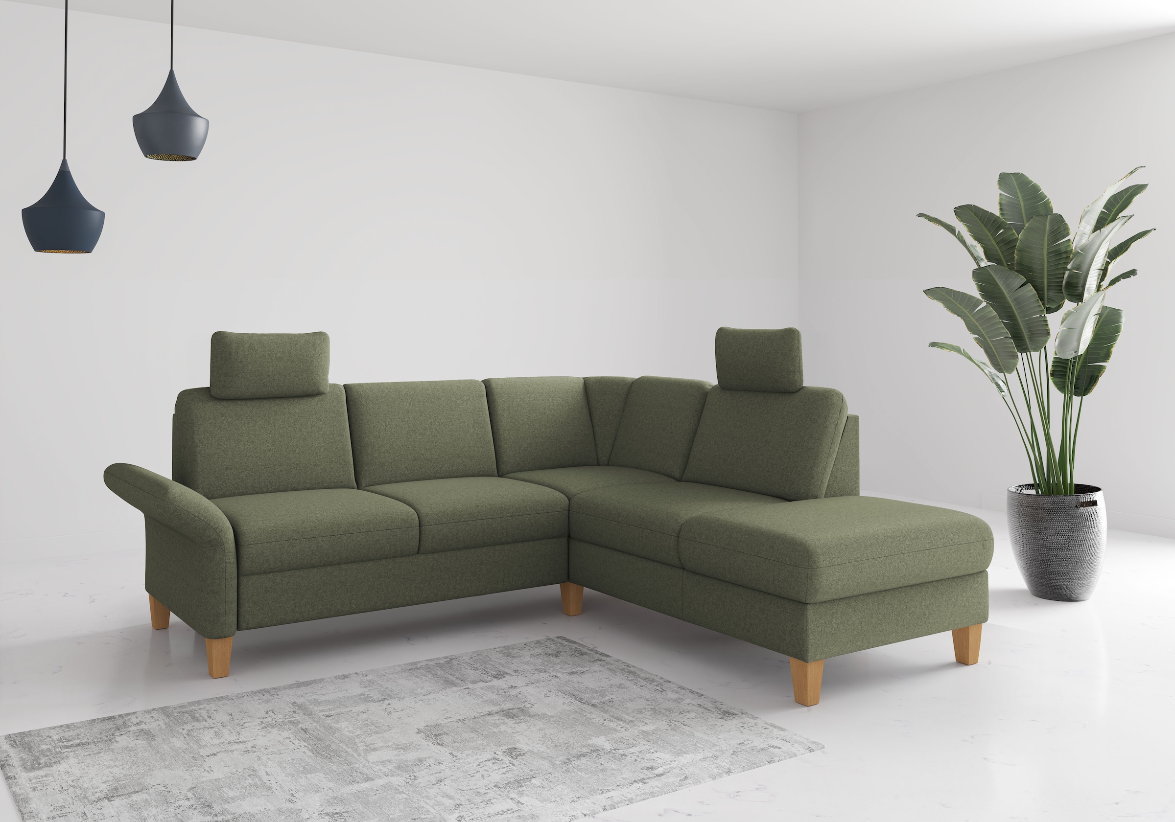 OTTO home Ecksofa "Rochelle, L-Form" wahlweise mit Armteilverstellung, Schlaffunktion und Bettkasten