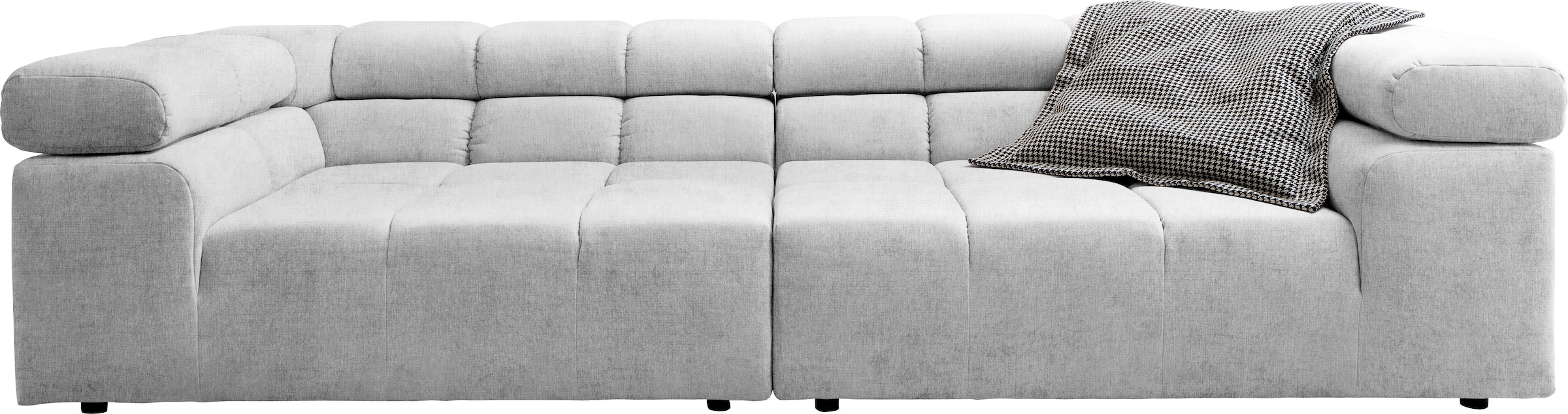 Home affaire Big-Sofa "Ancona B/T/H: 290/110/70 cm" auffällige Steppung, in günstig online kaufen