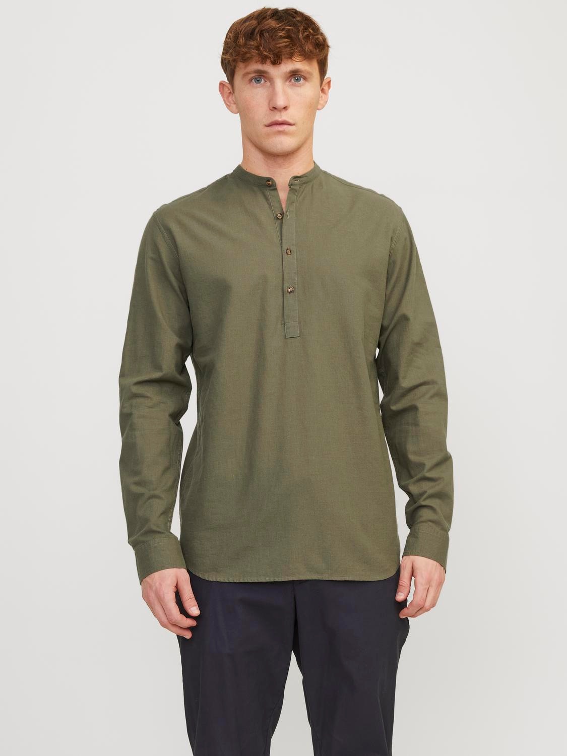 Jack & Jones Langarmhemd "JJESUMMER TUNIC LINEN BLEND SHIRT LS SN" günstig online kaufen