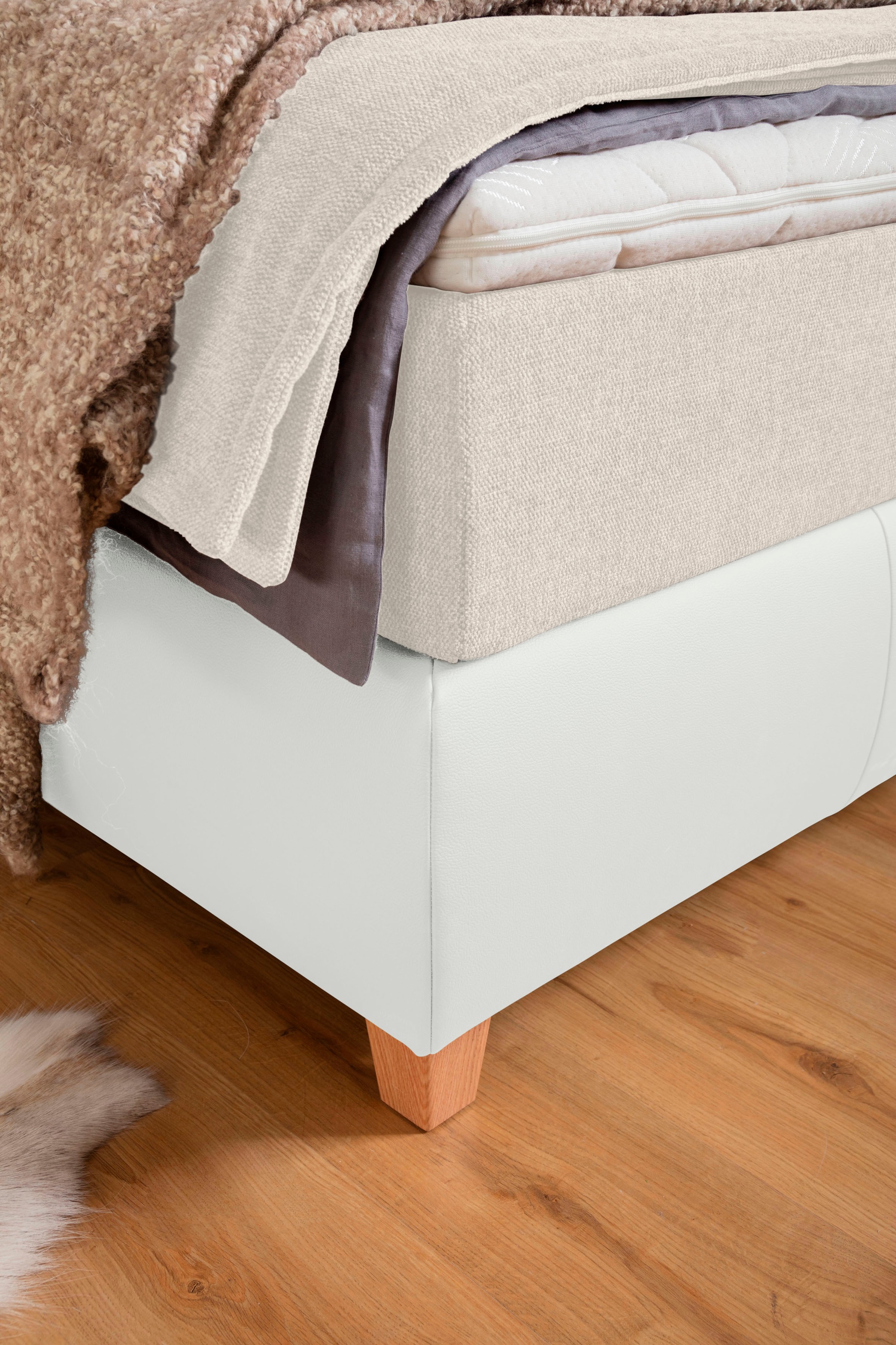 alina Boxspringbett »Luella«, ADA trendline Boxspringbett, inkl. Matratze und Viscoschaum-Topper