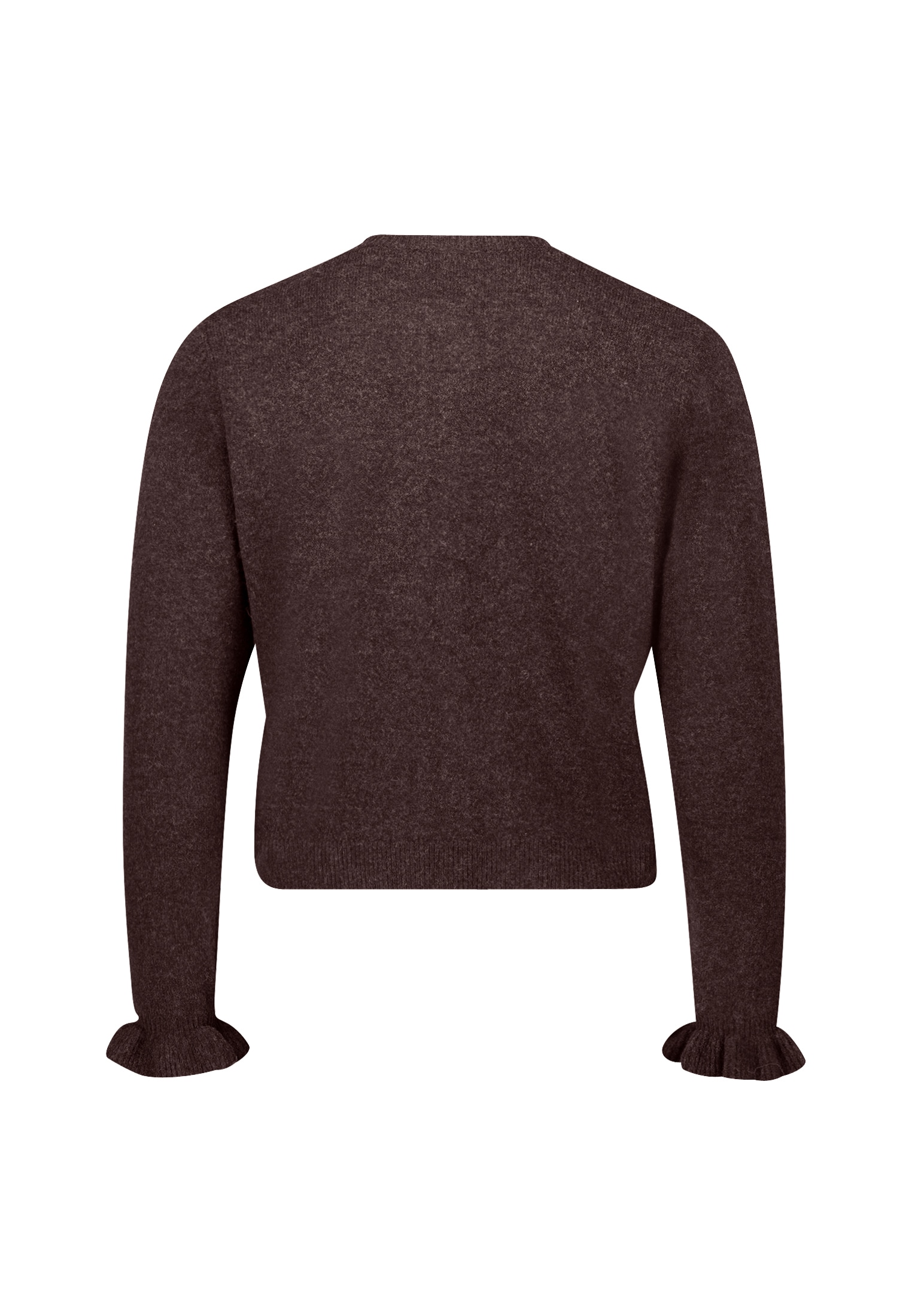 Zero Strickjacke »zero Damen Strickjacke mit Rüschen«, Knopfleiste