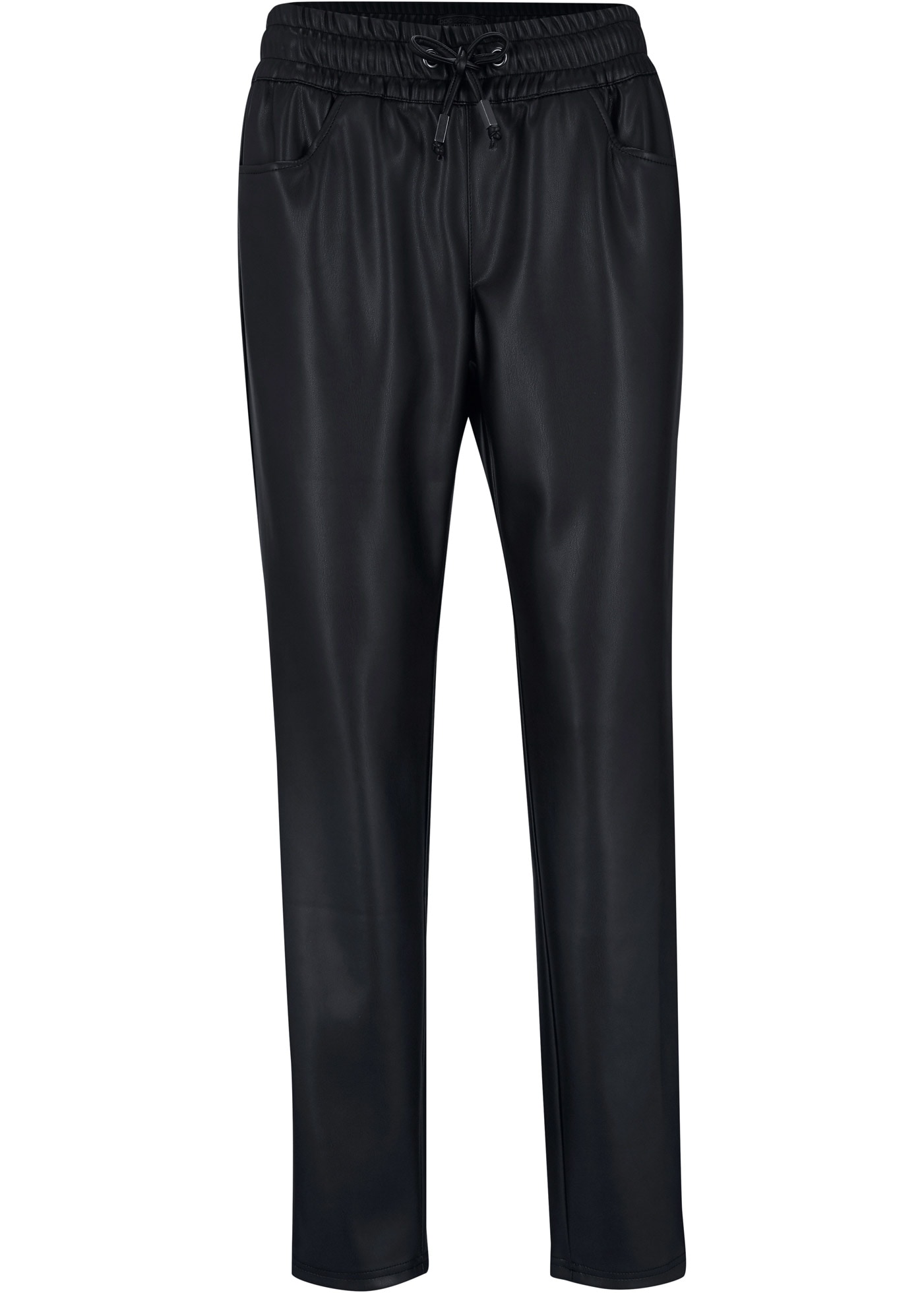 bonprix Schlupfhose  aus Lederimitat, aus Polyester, lockere Passform, eleganter Stil