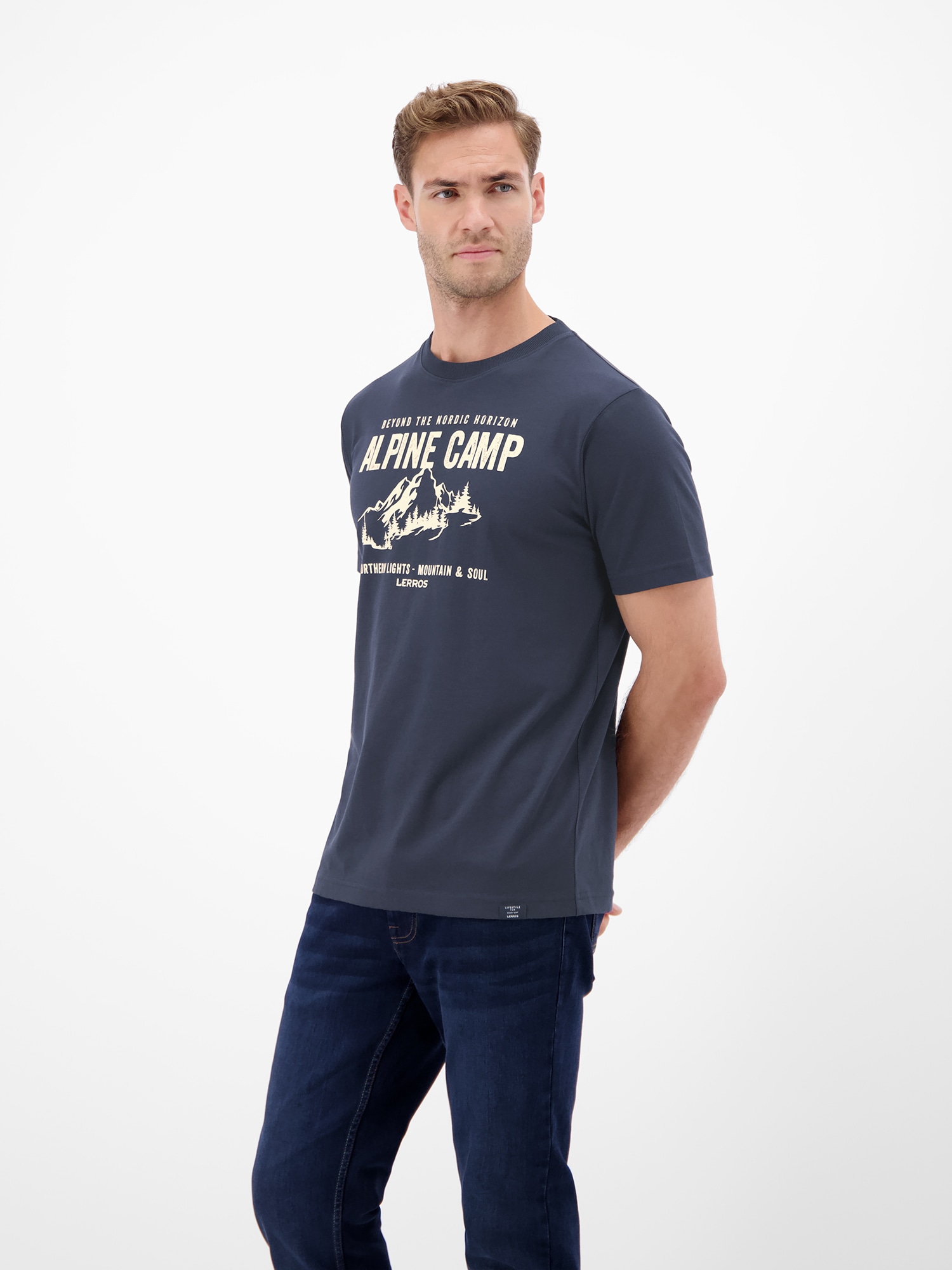 LERROS T-Shirt »LERROS Herren T-Shirt mit Outdoorprint«