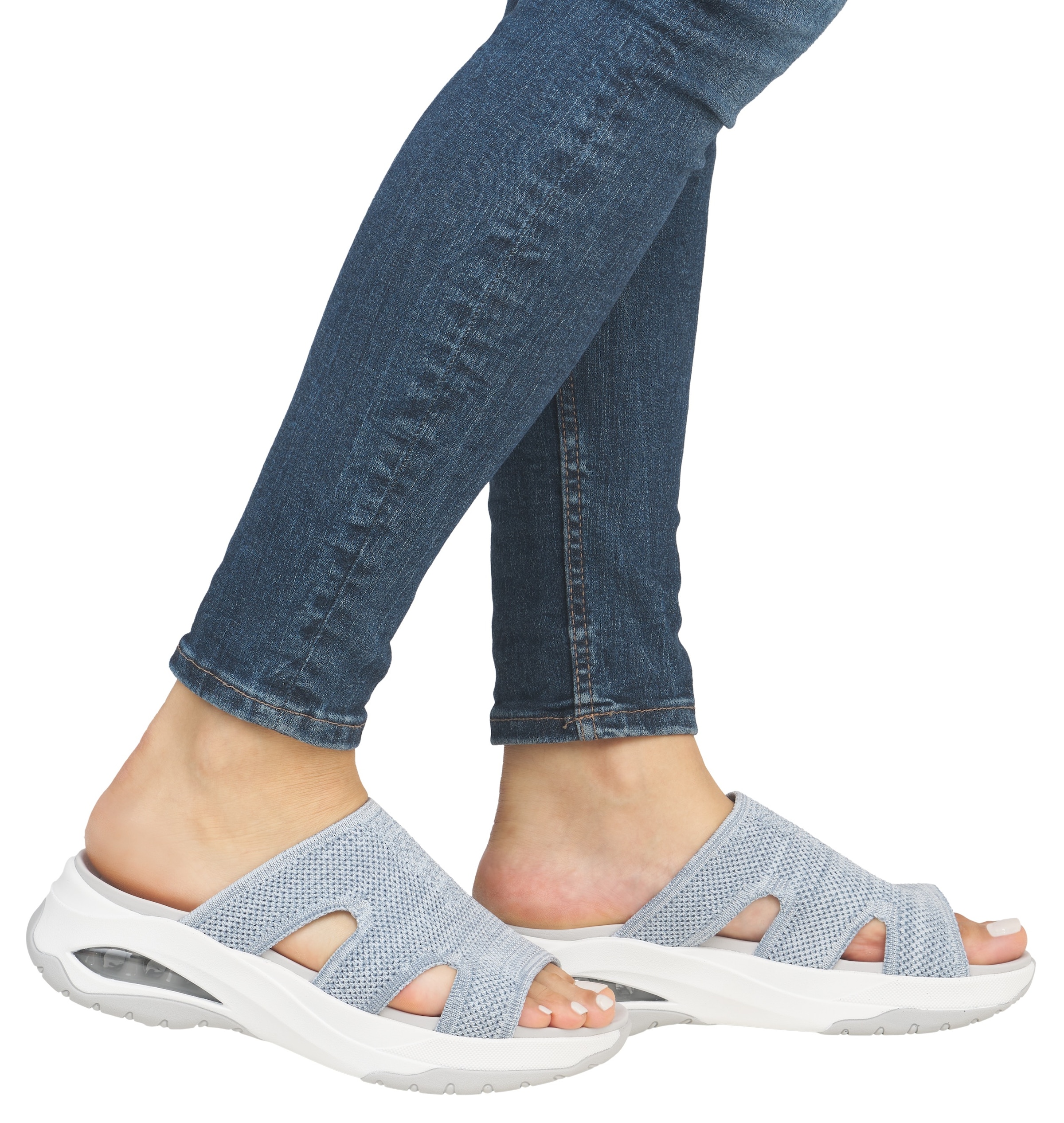 RIEKER Sport Pantolette »vegan«, Sommerschuh, Hausschuh, Keilabsatz, in der Maschine waschbar