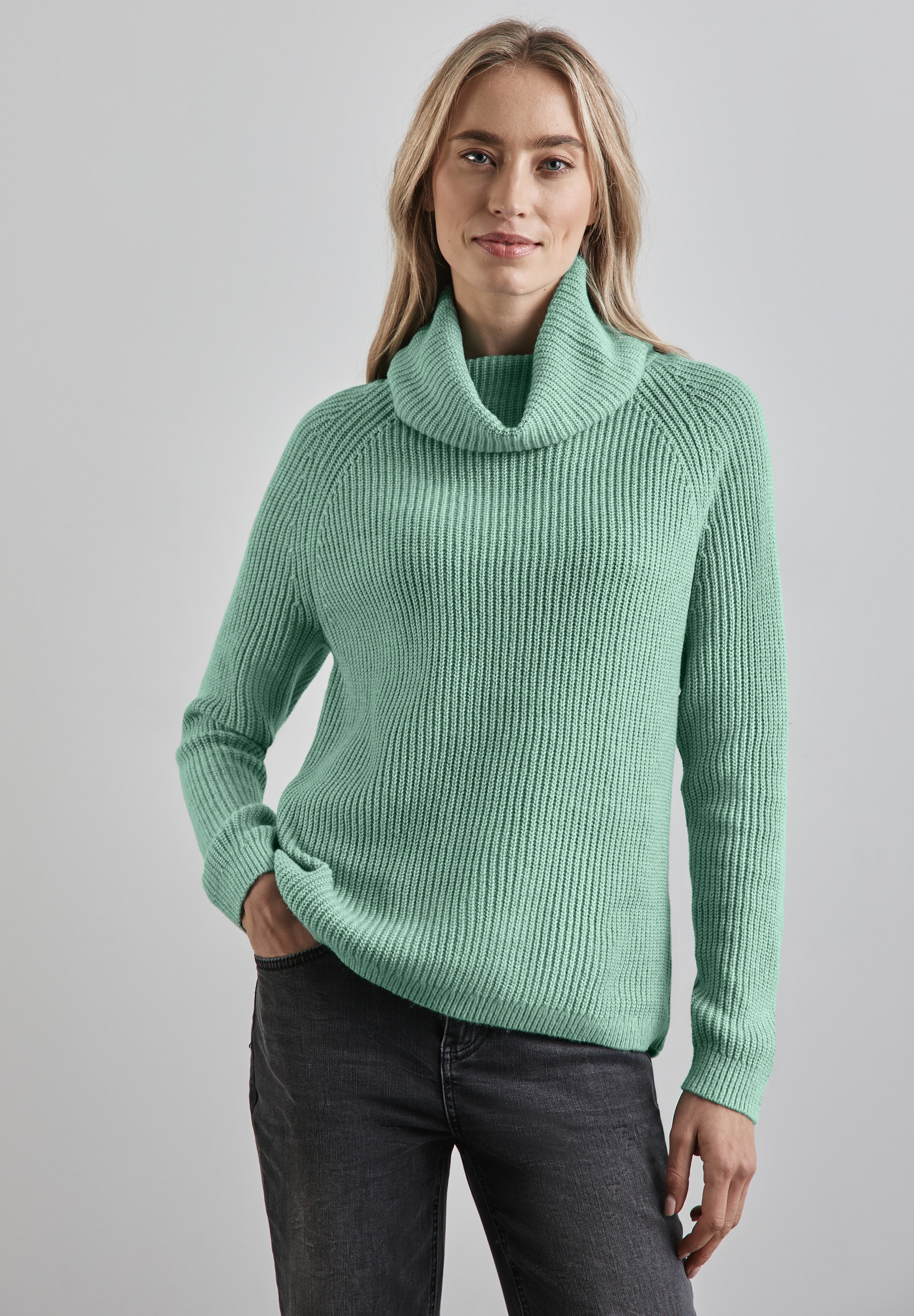 STREET ONE Rollkragenpullover, im soften Baumwoll-Mix