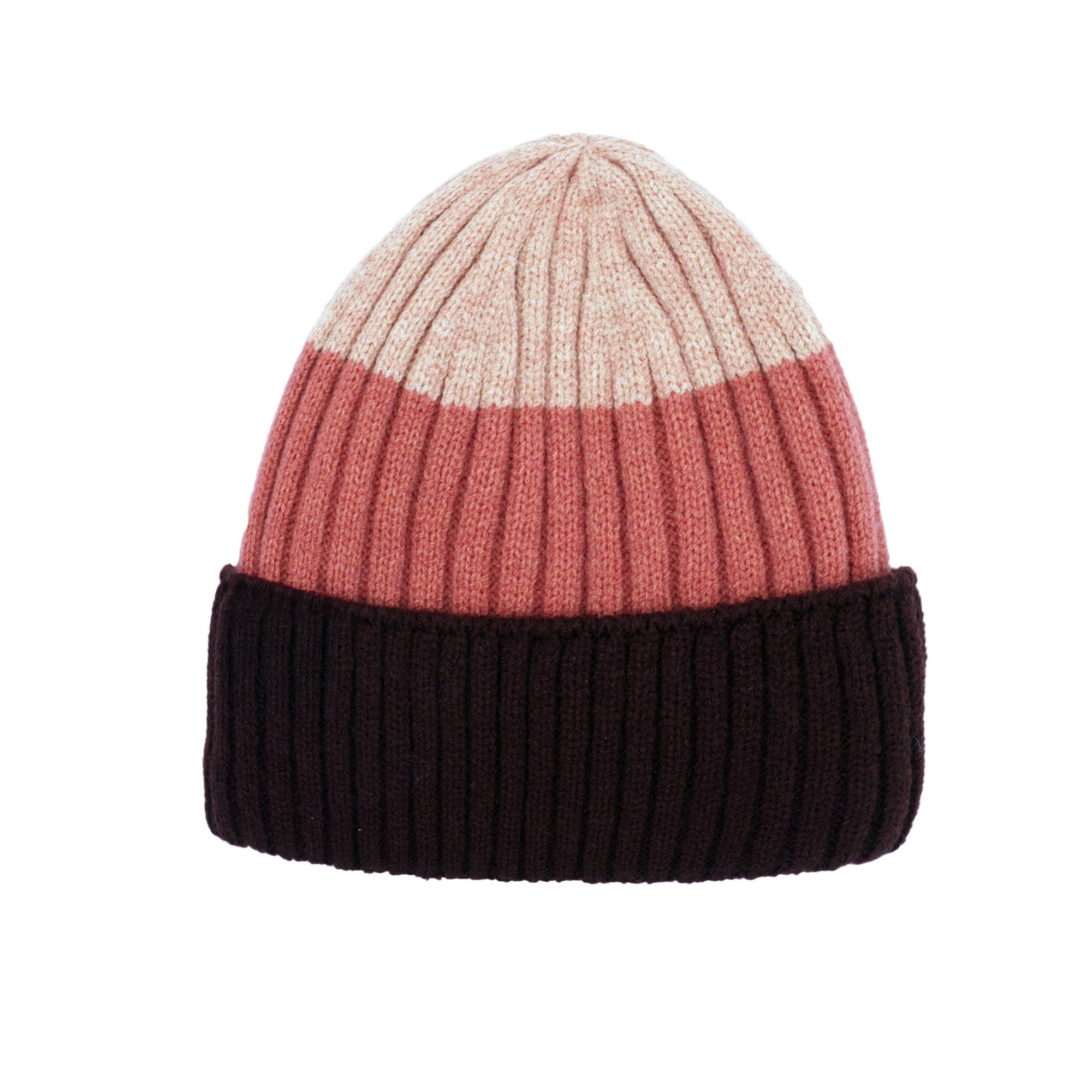 Thumbnail - MAXIMO Beanie, Wollanteil, gestrickt, gefüttert, mit Umschlag, breit gestreift