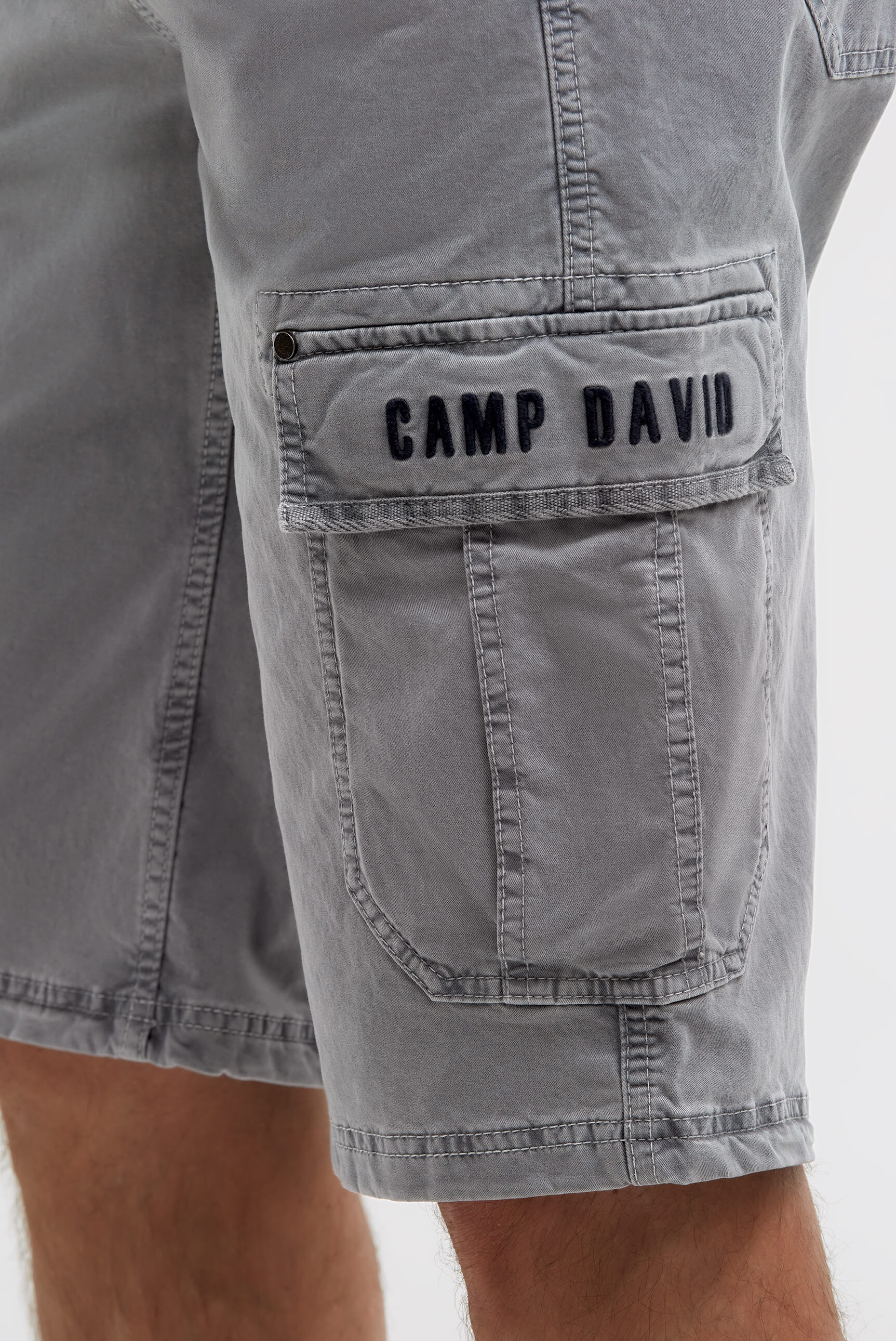 CAMP DAVID Shorts  mit Vintage-Waschung