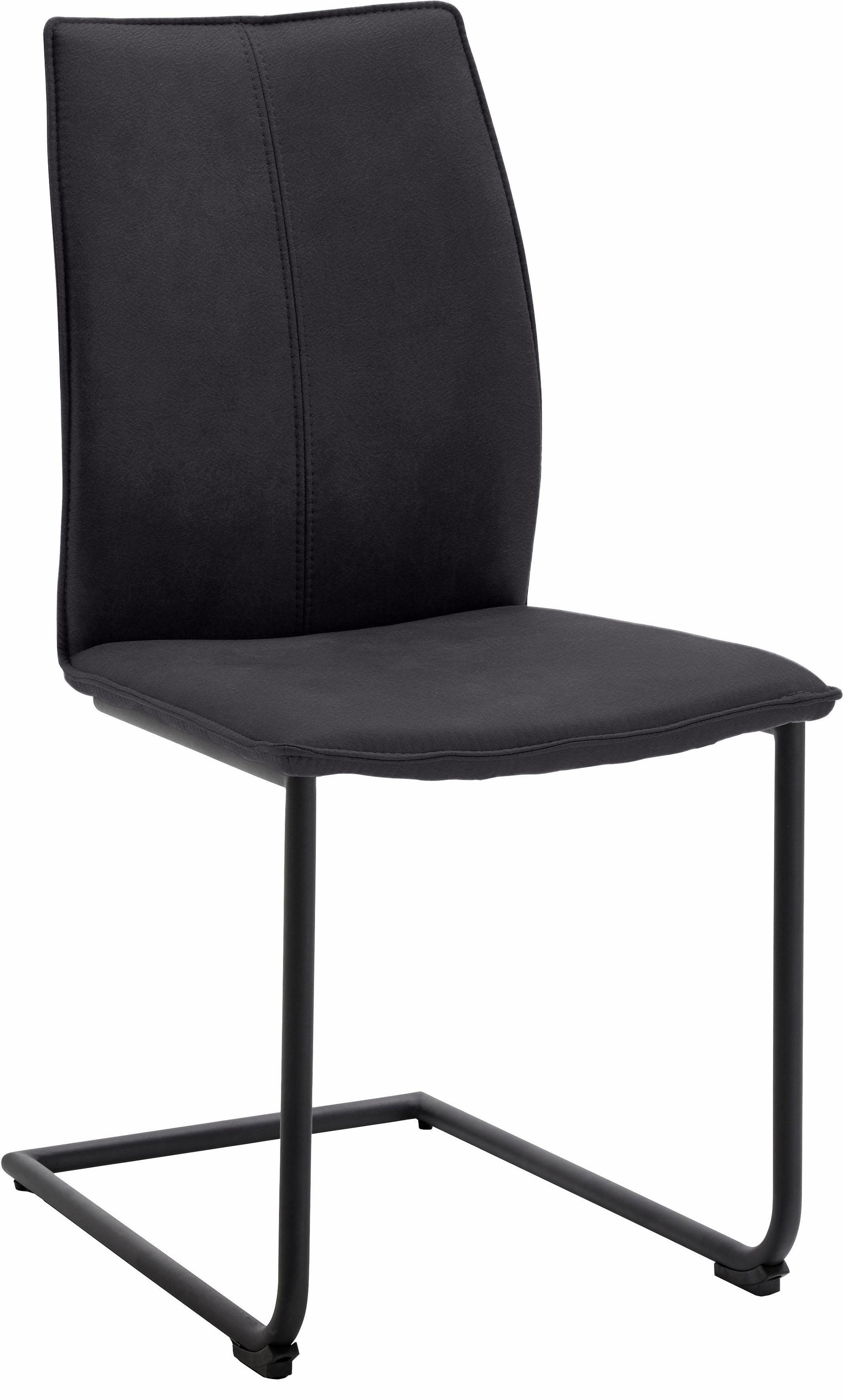NIEHOFF SITZMÖBEL Freischwinger »Capri«, (Set), 2 St., Leder PRISMA, Gestell aus Eisen, Bezug in Microfaser oder Leder