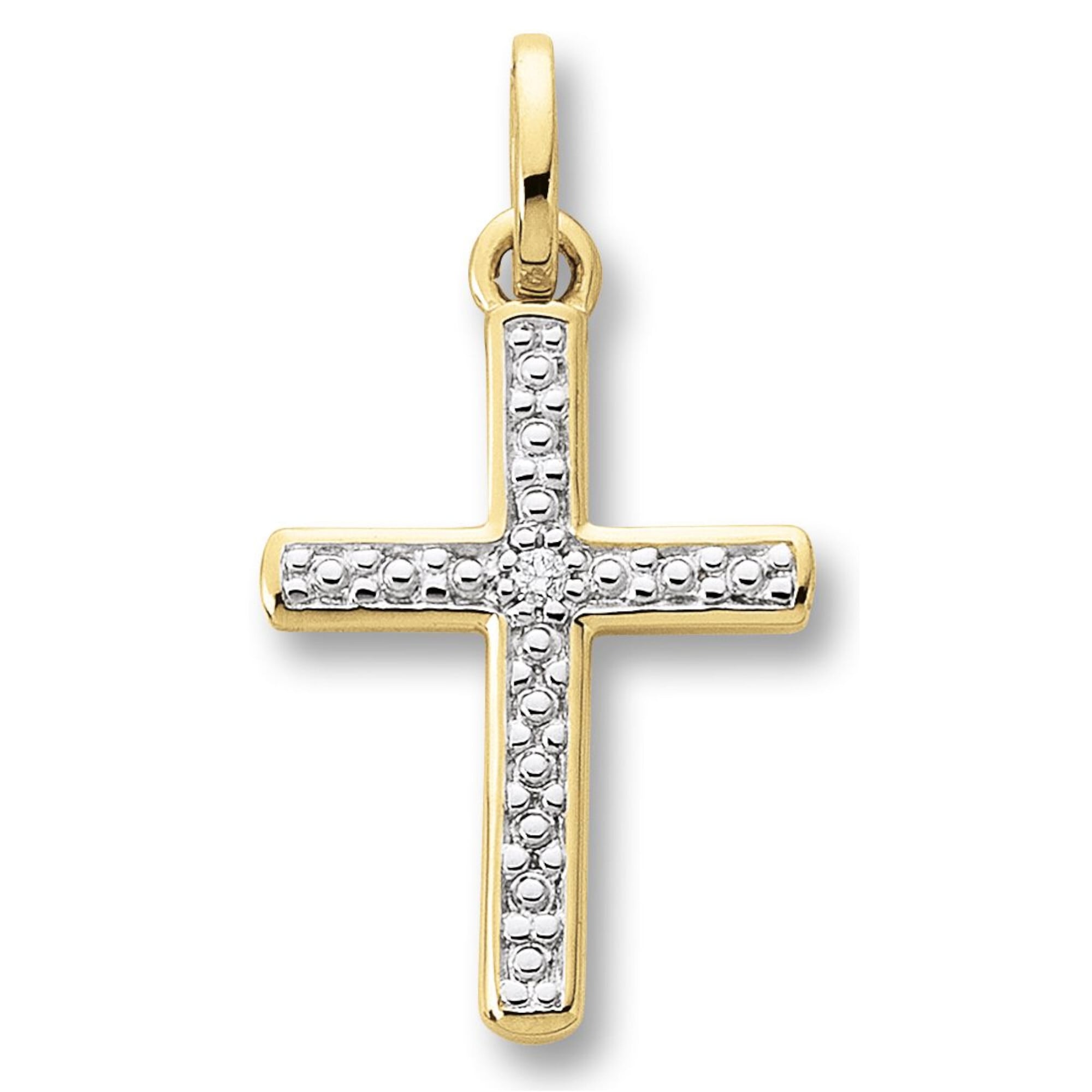 ONE ELEMENT Kettenanhänger »0.01 ct Diamant Brillant Anhänger aus 585 Gelbgold«, Damen Gold Schmuck